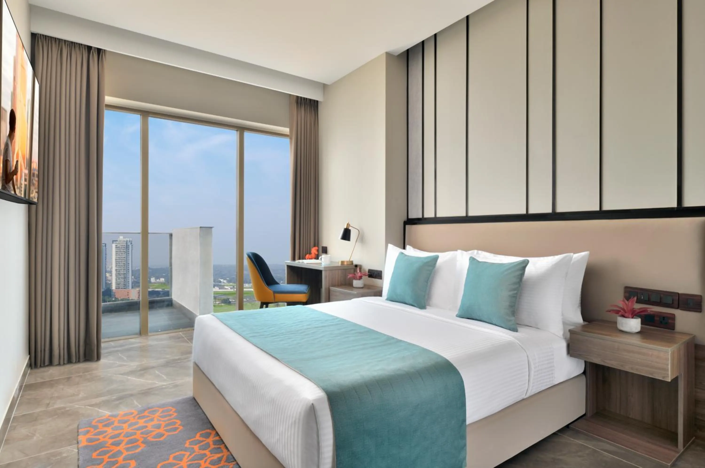 Bedroom, Bed in Citadines Paras Square Gurugram