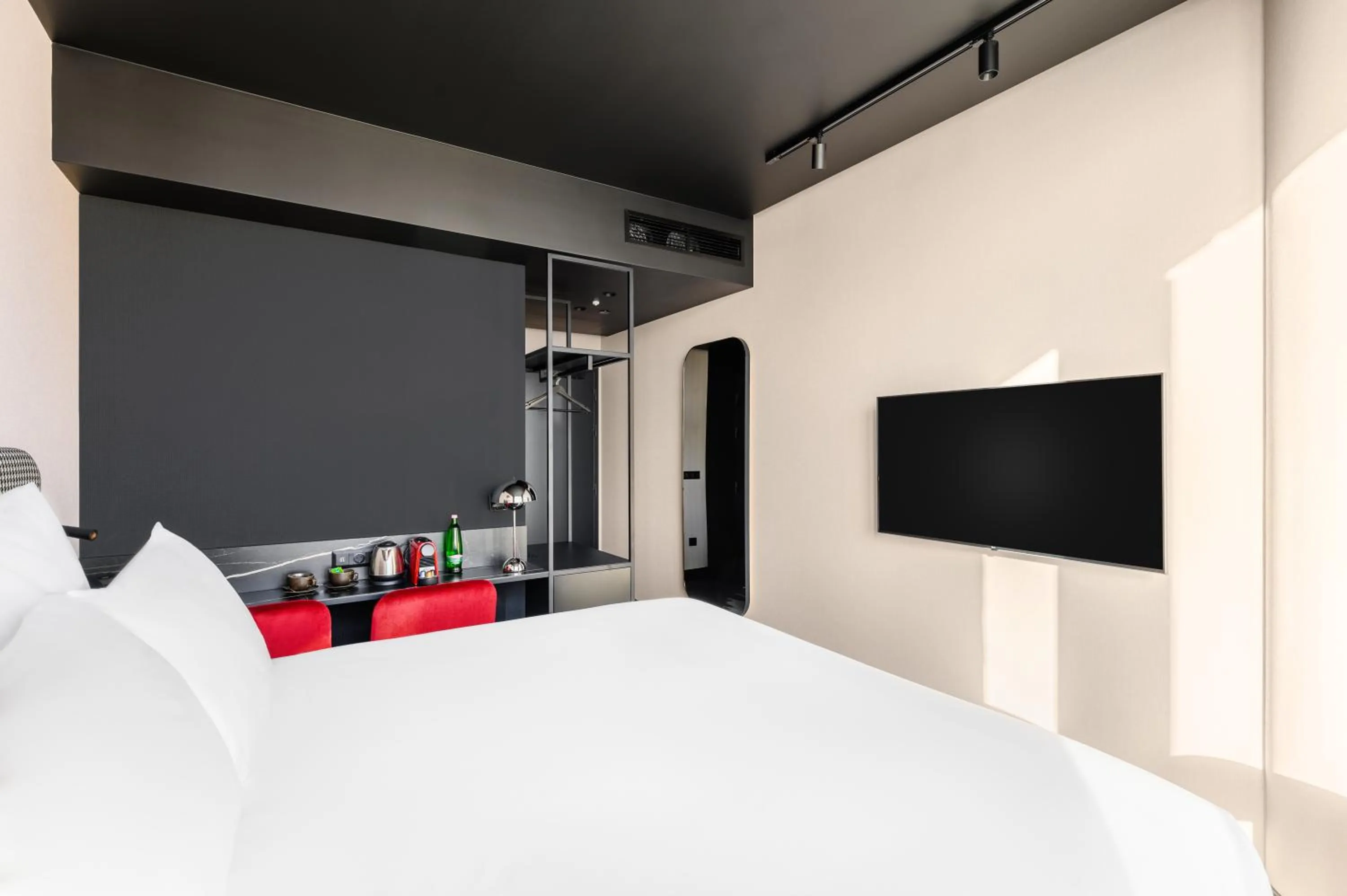 Bedroom, Bed in TRIBE Budapest Stadium