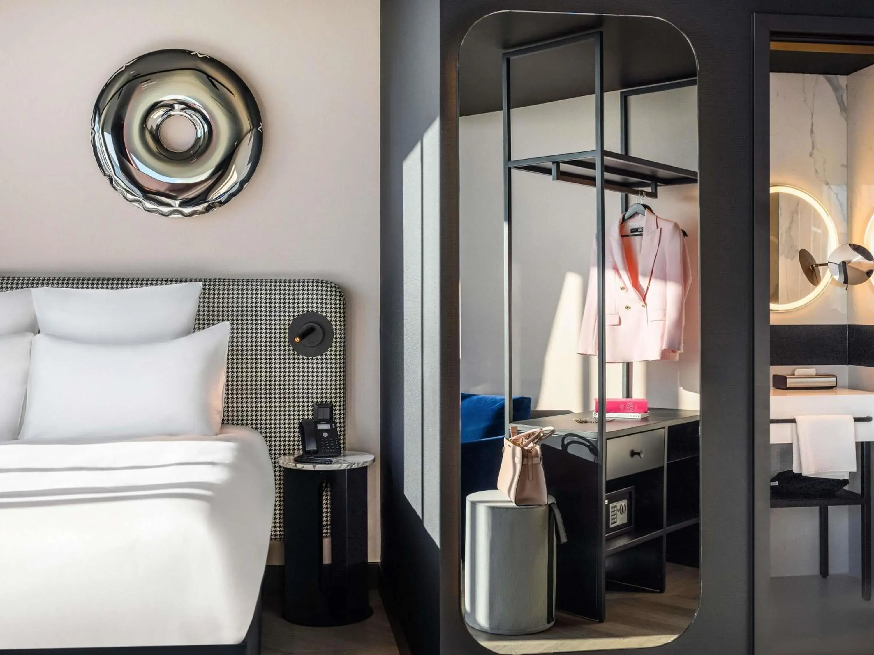 Bedroom, Bed in TRIBE Budapest Stadium Bedroom, Bed in TRIBE Budapest Stadium