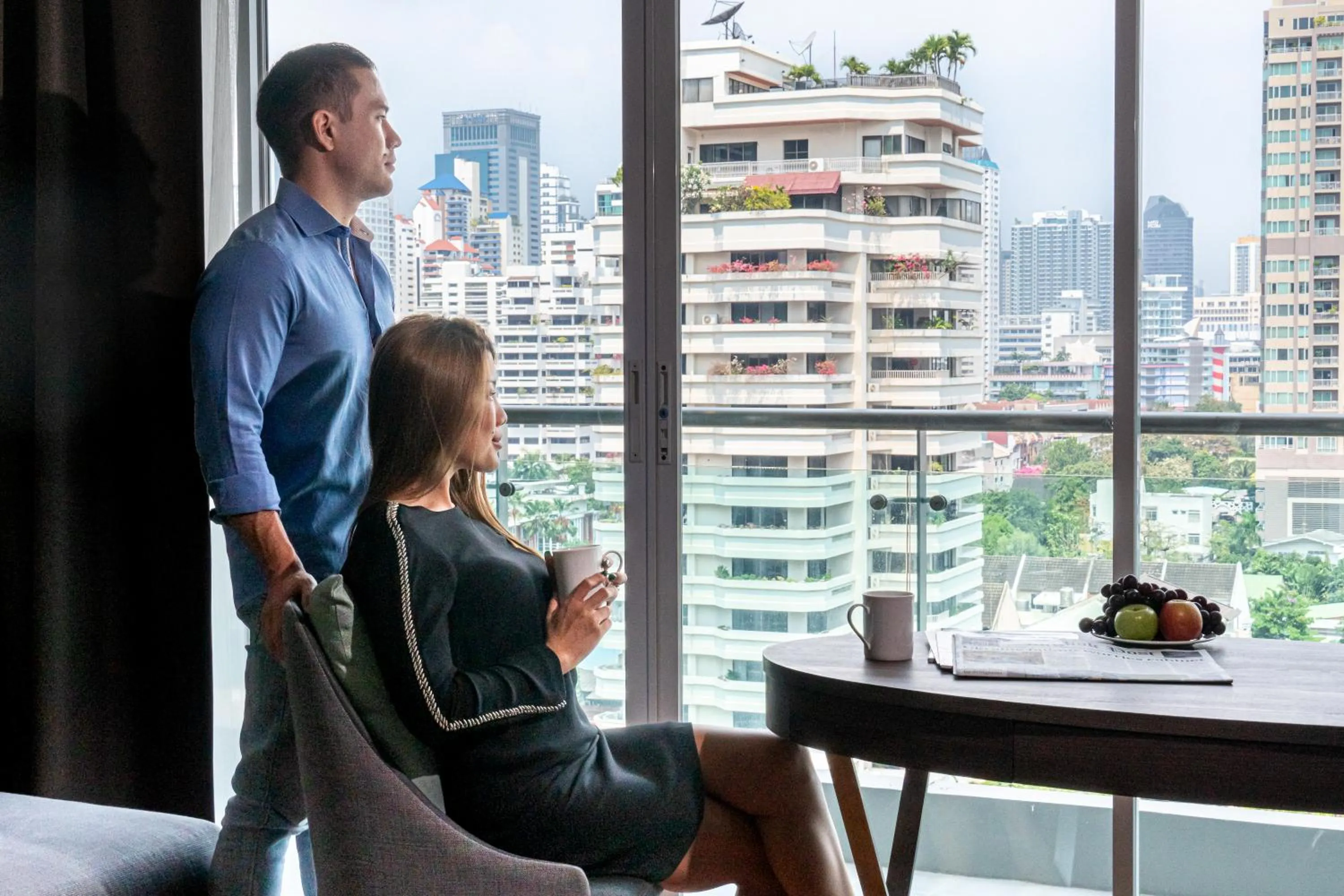 Living room in Novotel Living Bangkok Sukhumvit Legacy