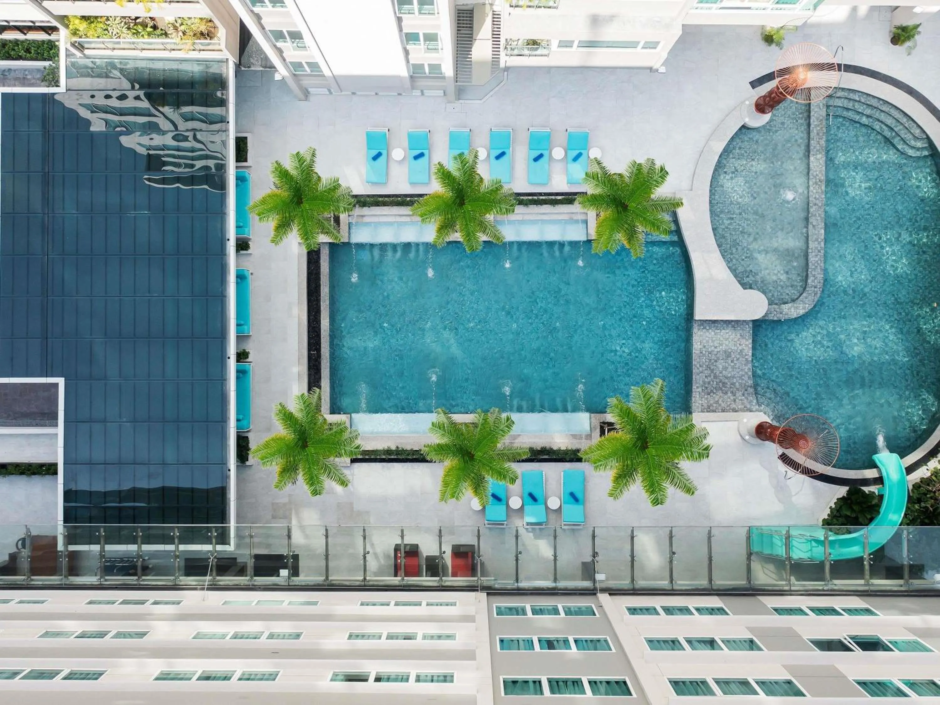 Pool view in Novotel Living Bangkok Sukhumvit Legacy