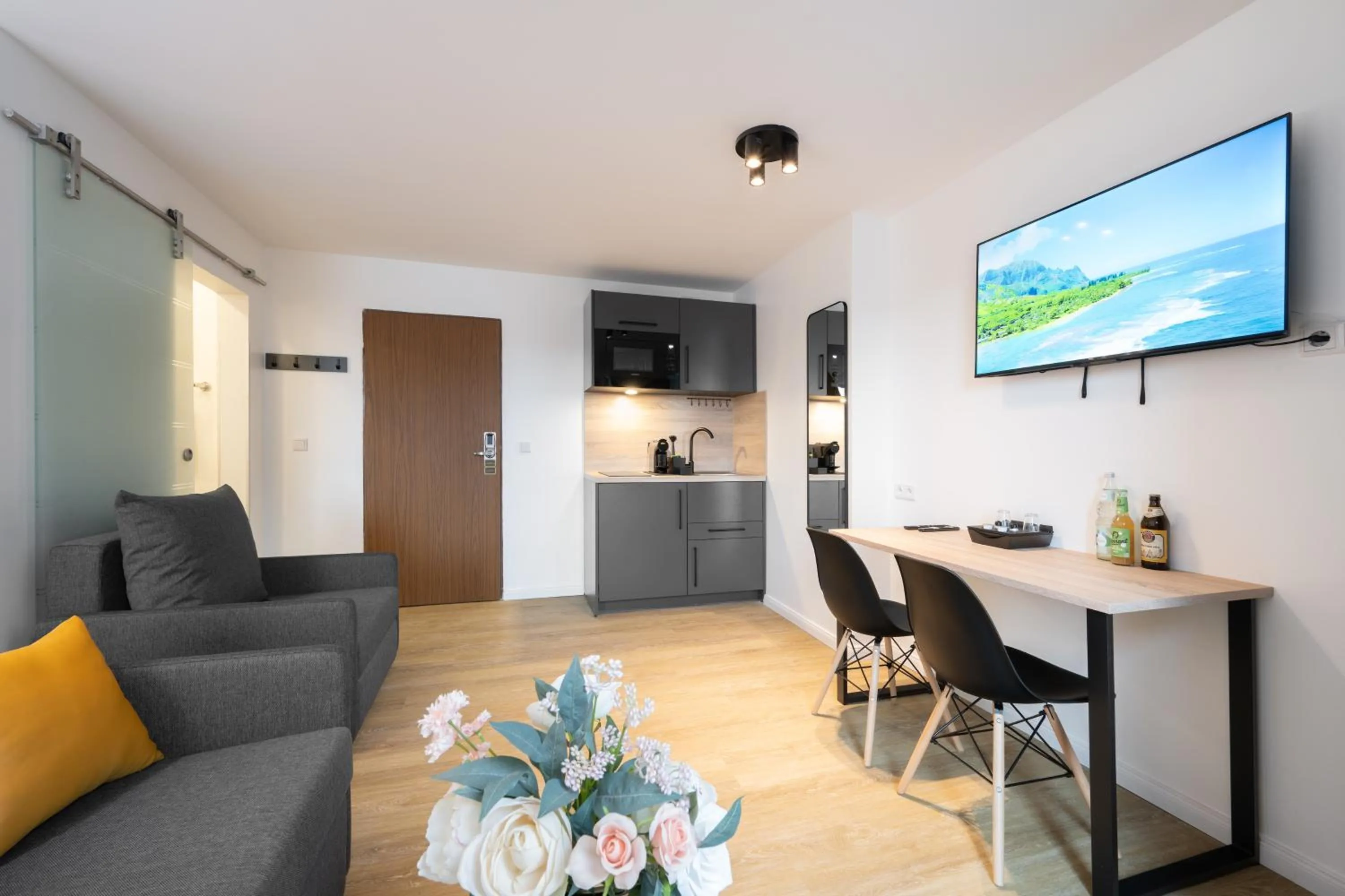 TV and multimedia in Homaris Apartments München Laim