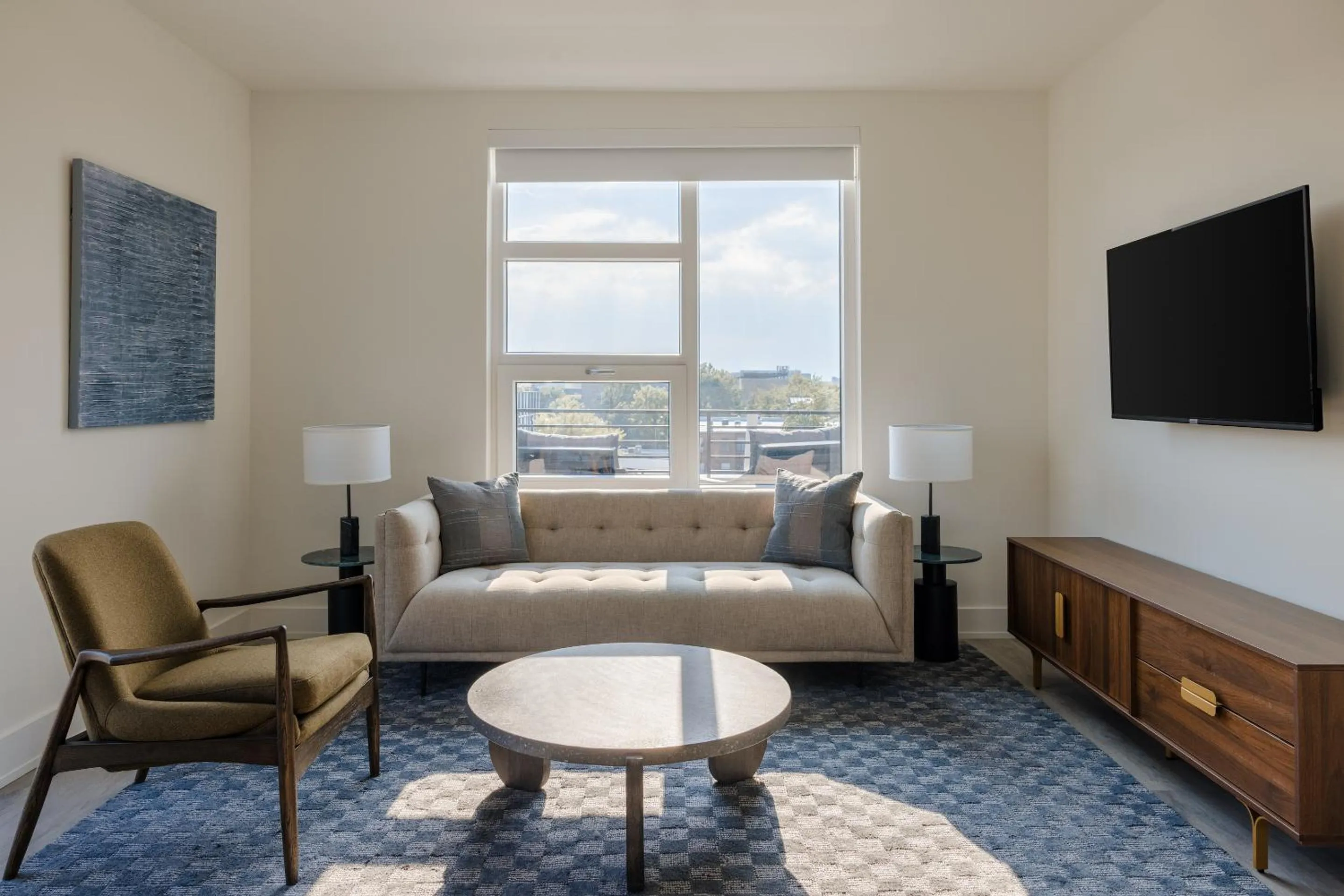 Living room in Reside NoMa, a Wyndham Residence
