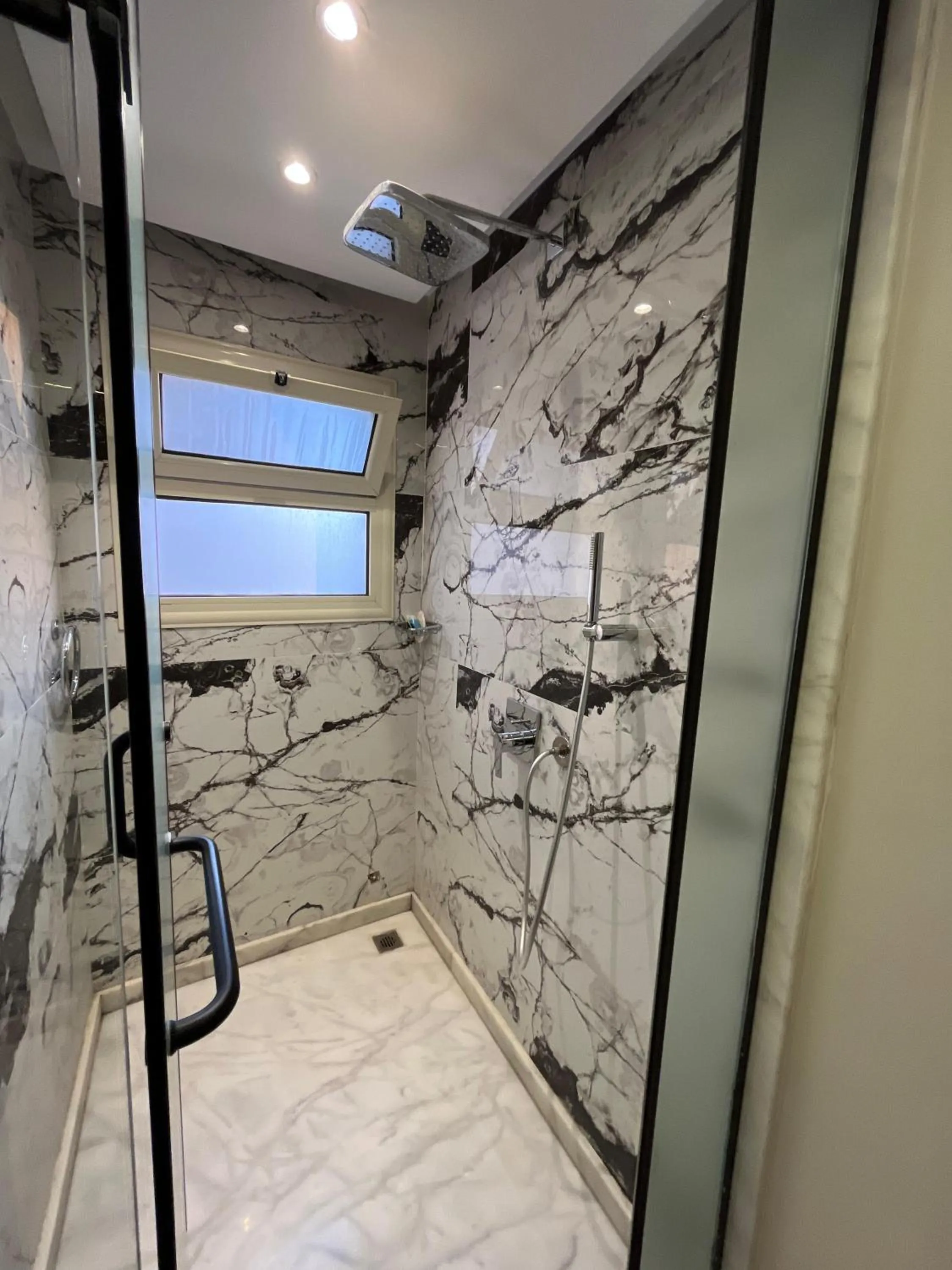 Shower in Blue Pyramids Eyes Hotel