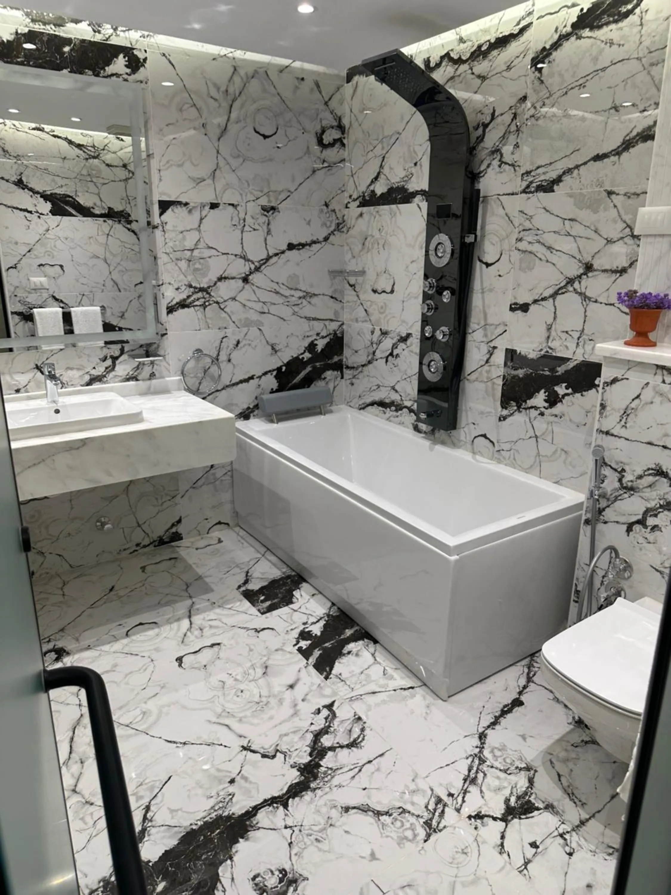 Shower in Blue Pyramids Eyes Hotel