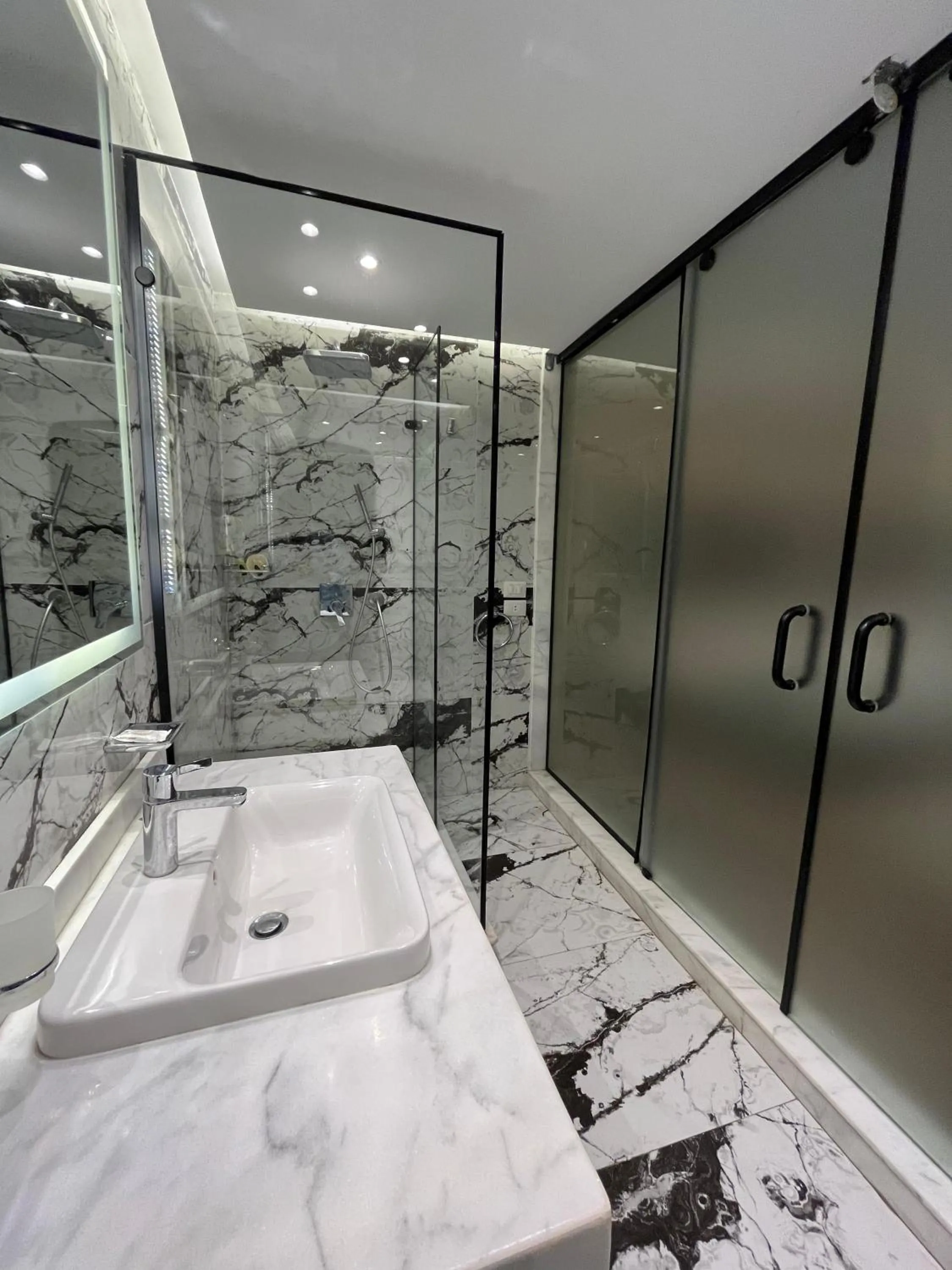 Shower in Blue Pyramids Eyes Hotel