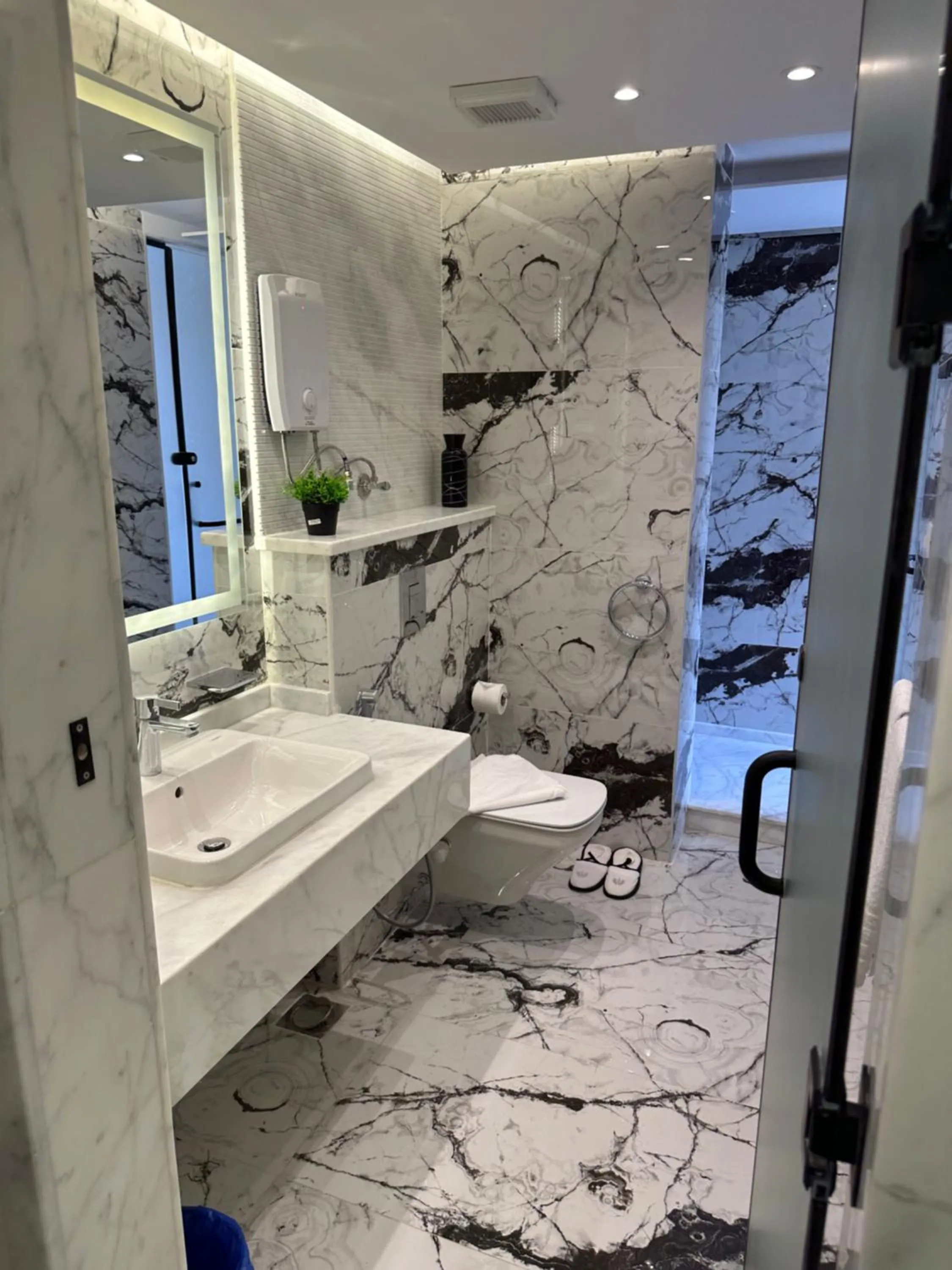 Shower in Blue Pyramids Eyes Hotel