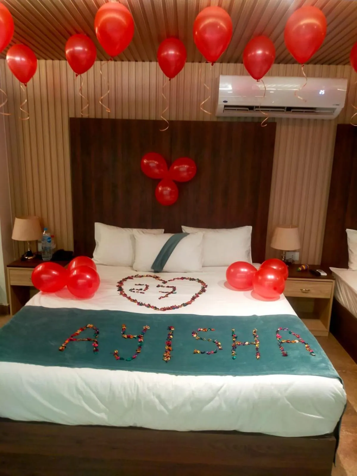 Bed in Blue Pyramids Eyes Hotel