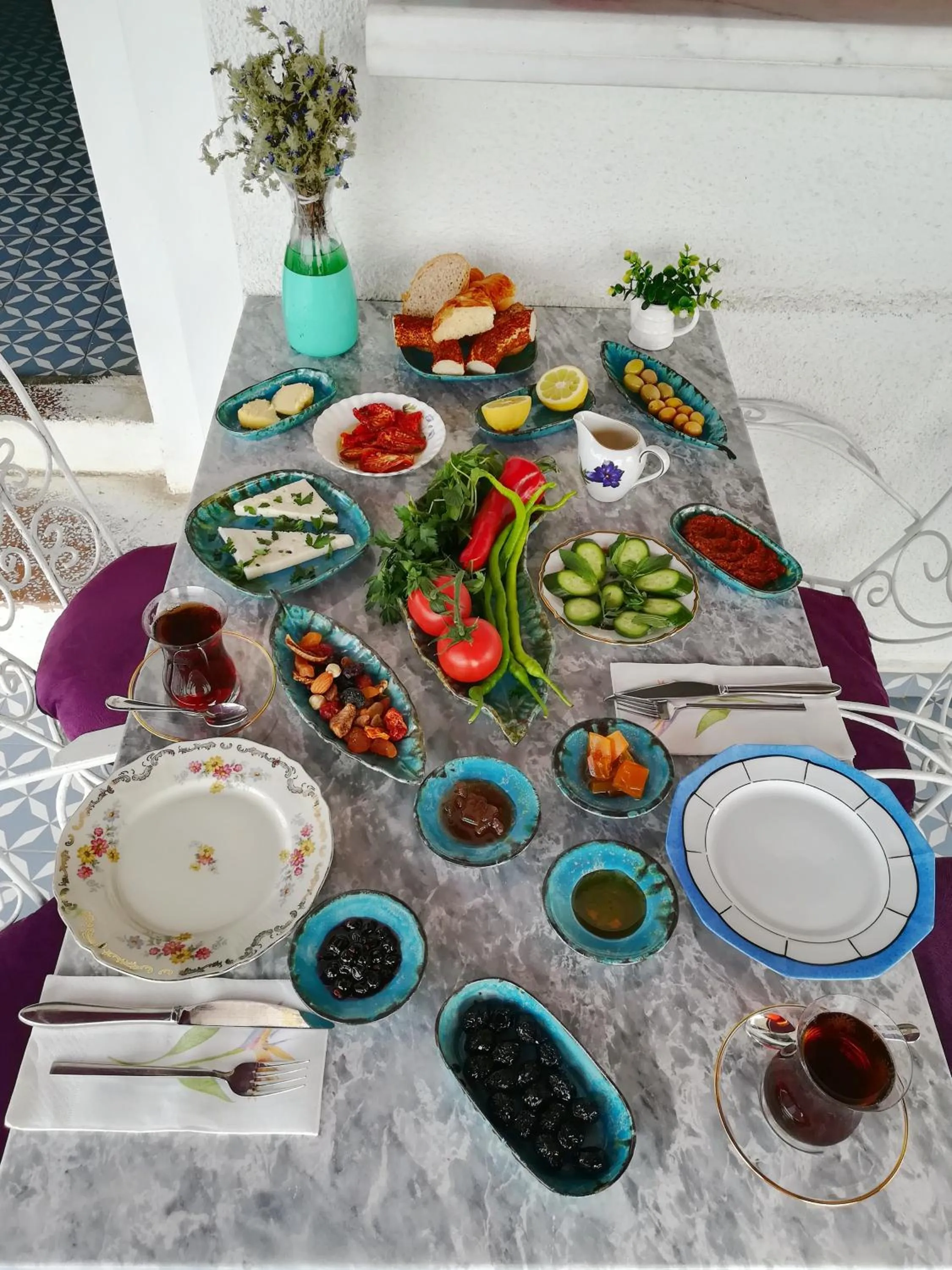 Breakfast in Cunda Mavi Hotel