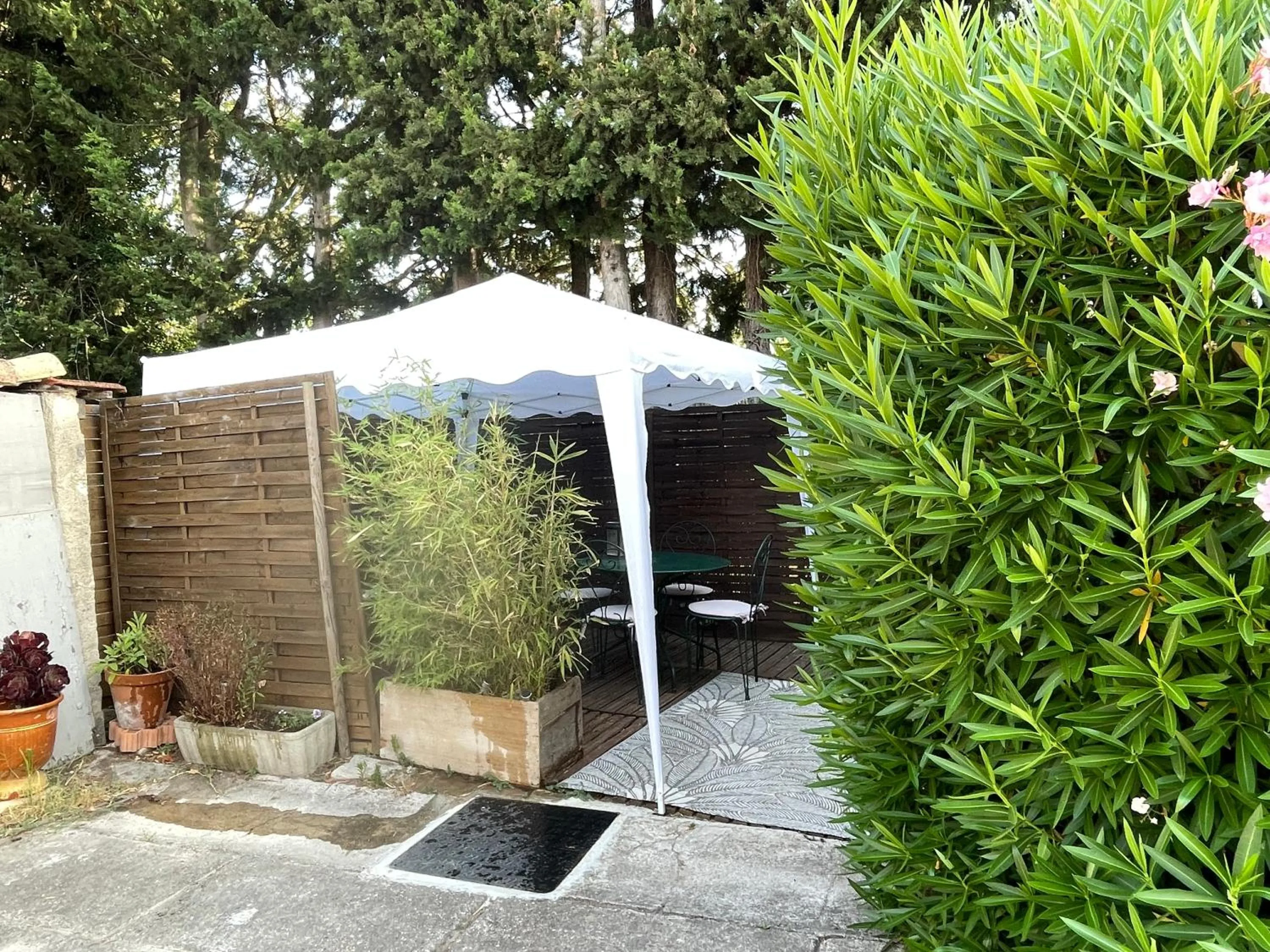Patio in Mas Grimaud - Gîte- Studio et chambres d'hôtes familiales