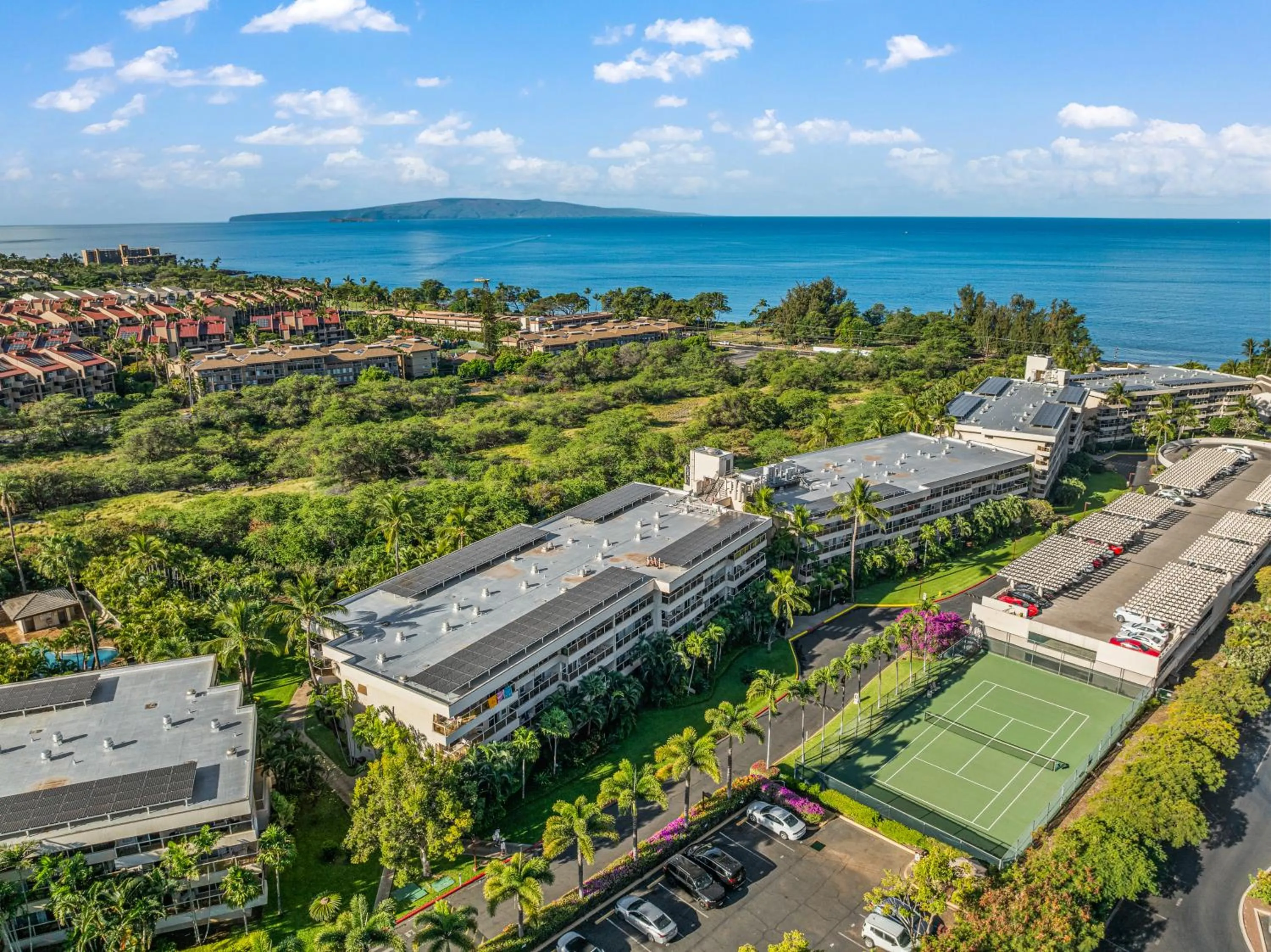 Bird's eye view in Steps to Beach Shops and Dining with Beautiful Views