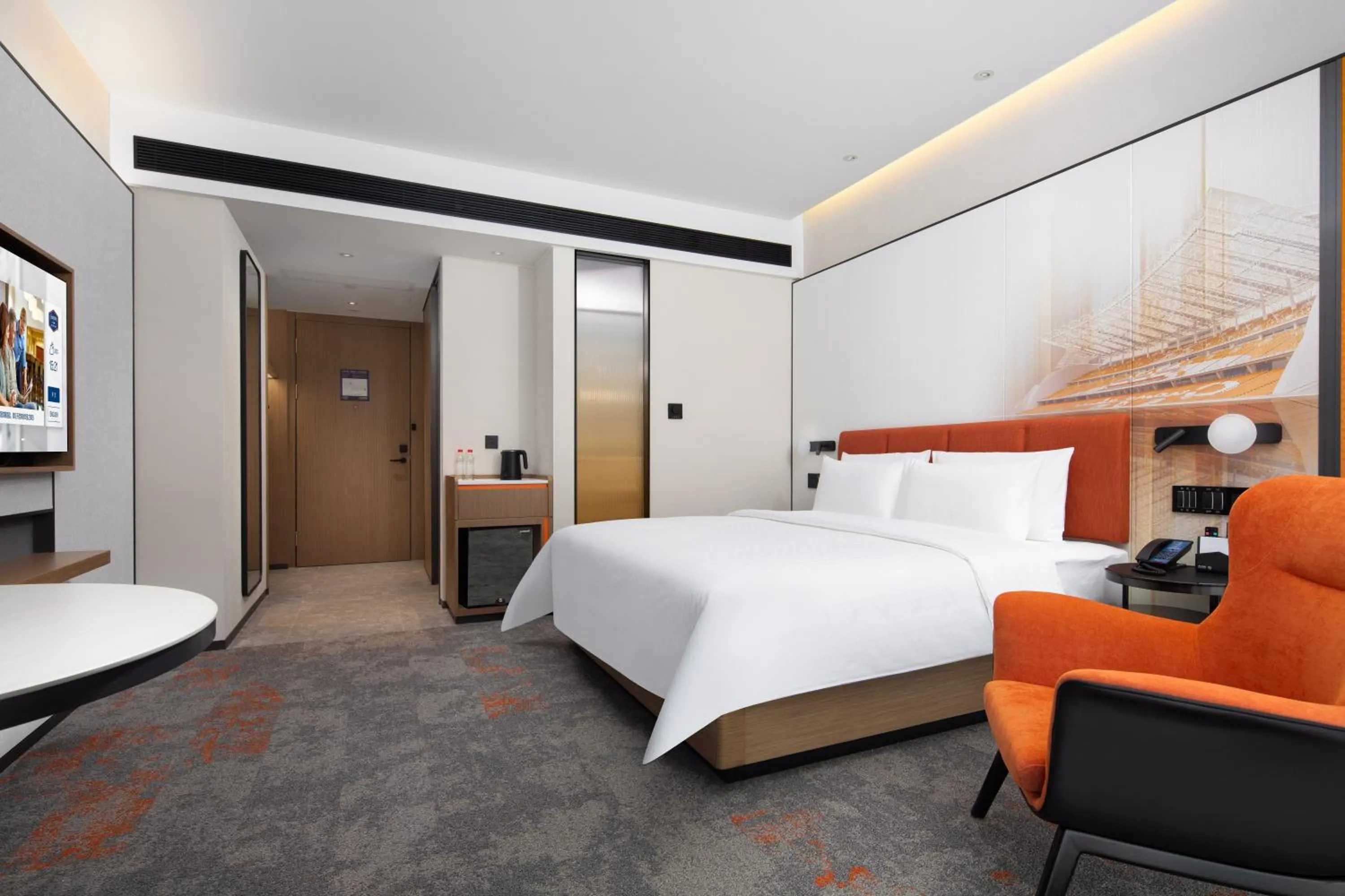 Photo of the whole room, Bed in 广州新塘站希尔顿欢朋酒店