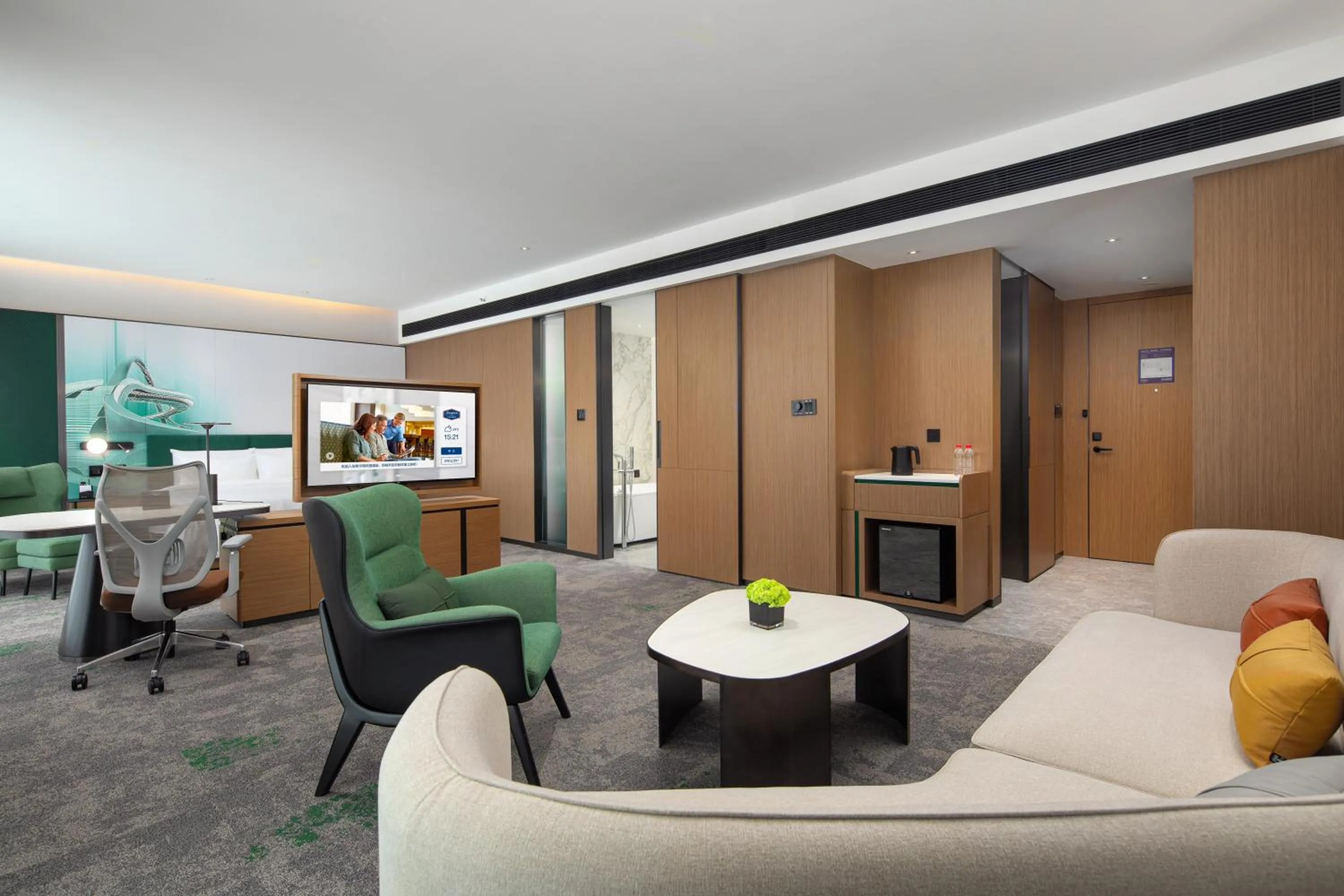 Seating area in 广州新塘站希尔顿欢朋酒店