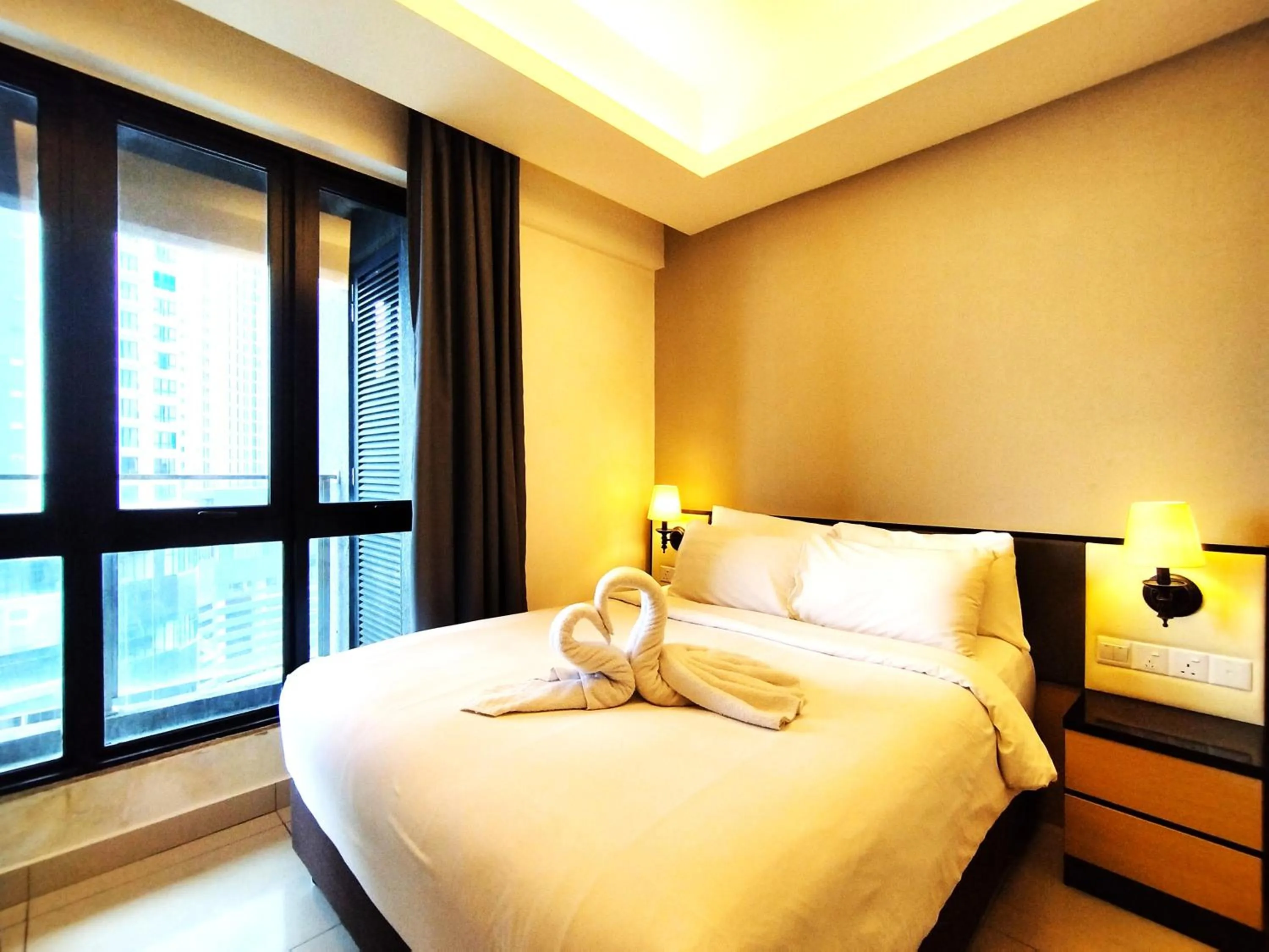 Bedroom, Bed in GENTING FoggyCold StayCation AT Ion Delemen By HAPYHOME