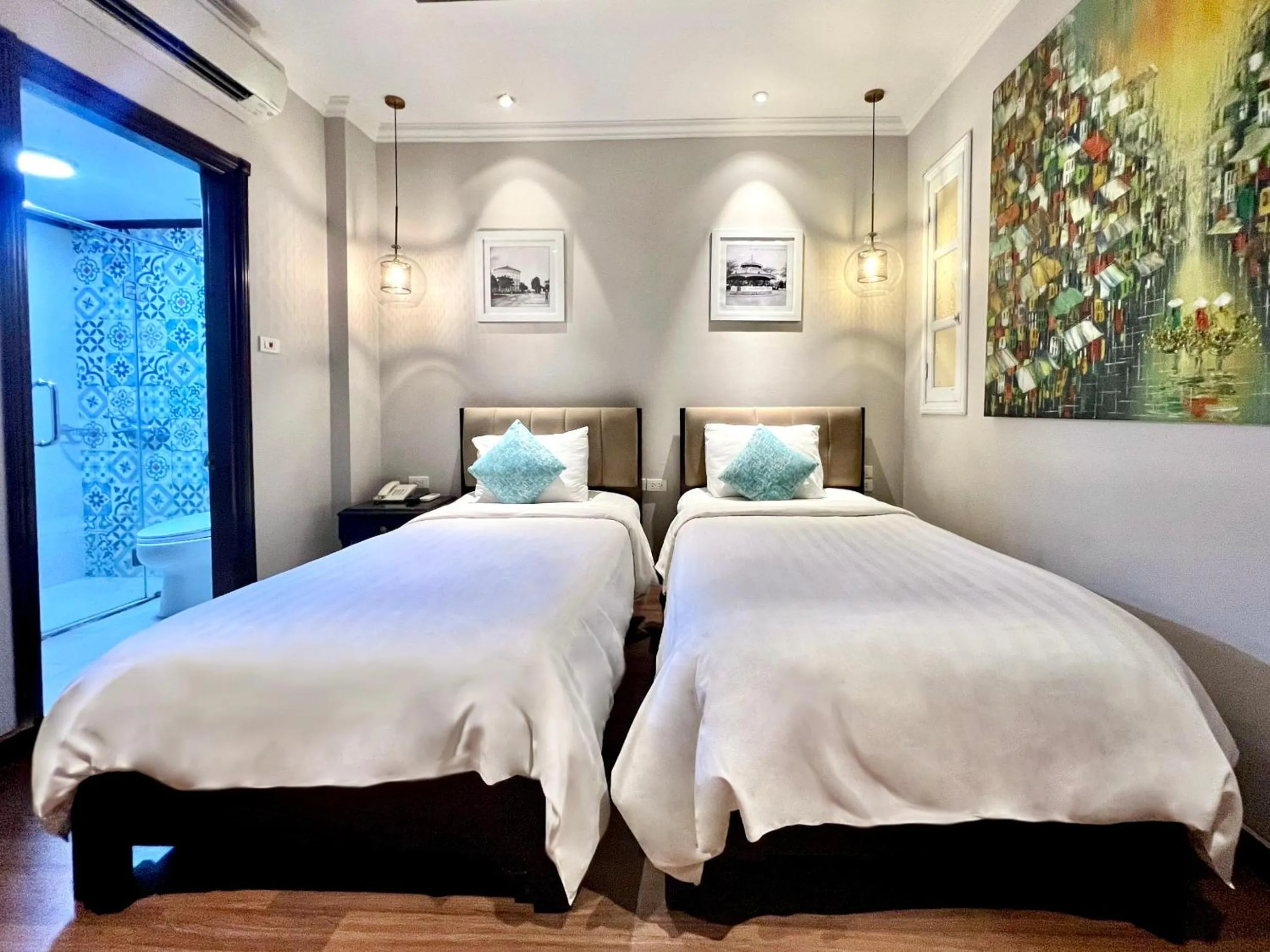 Bed in Hanoi Graceful Hotel and Travel