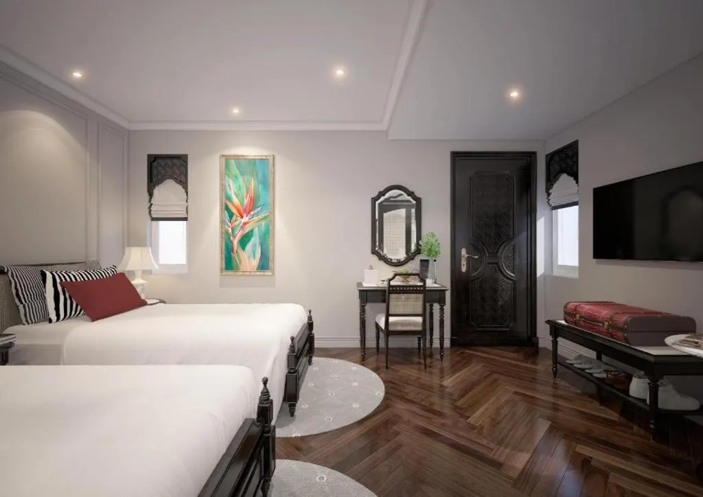 Bed in Hanoi Graceful Hotel and Travel