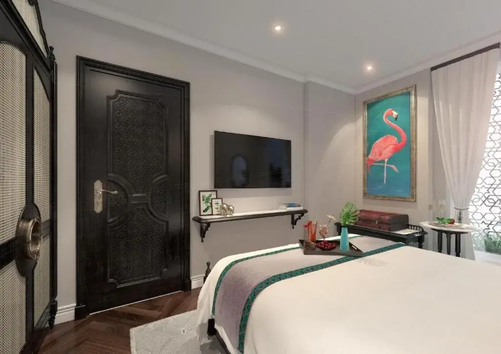 Deluxe Double or Twin Room with City View in Hanoi Graceful Hotel and Travel Deluxe Double or Twin Room with City View in Hanoi Graceful Hotel and Travel