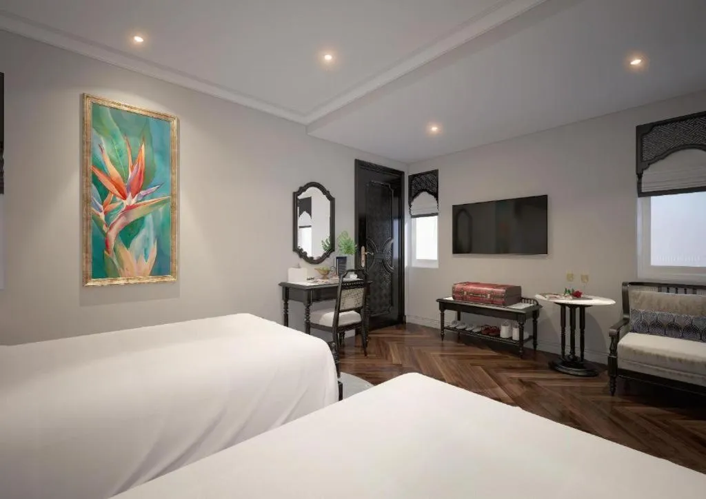 TV and multimedia, Bed in Hanoi Graceful Hotel and Travel