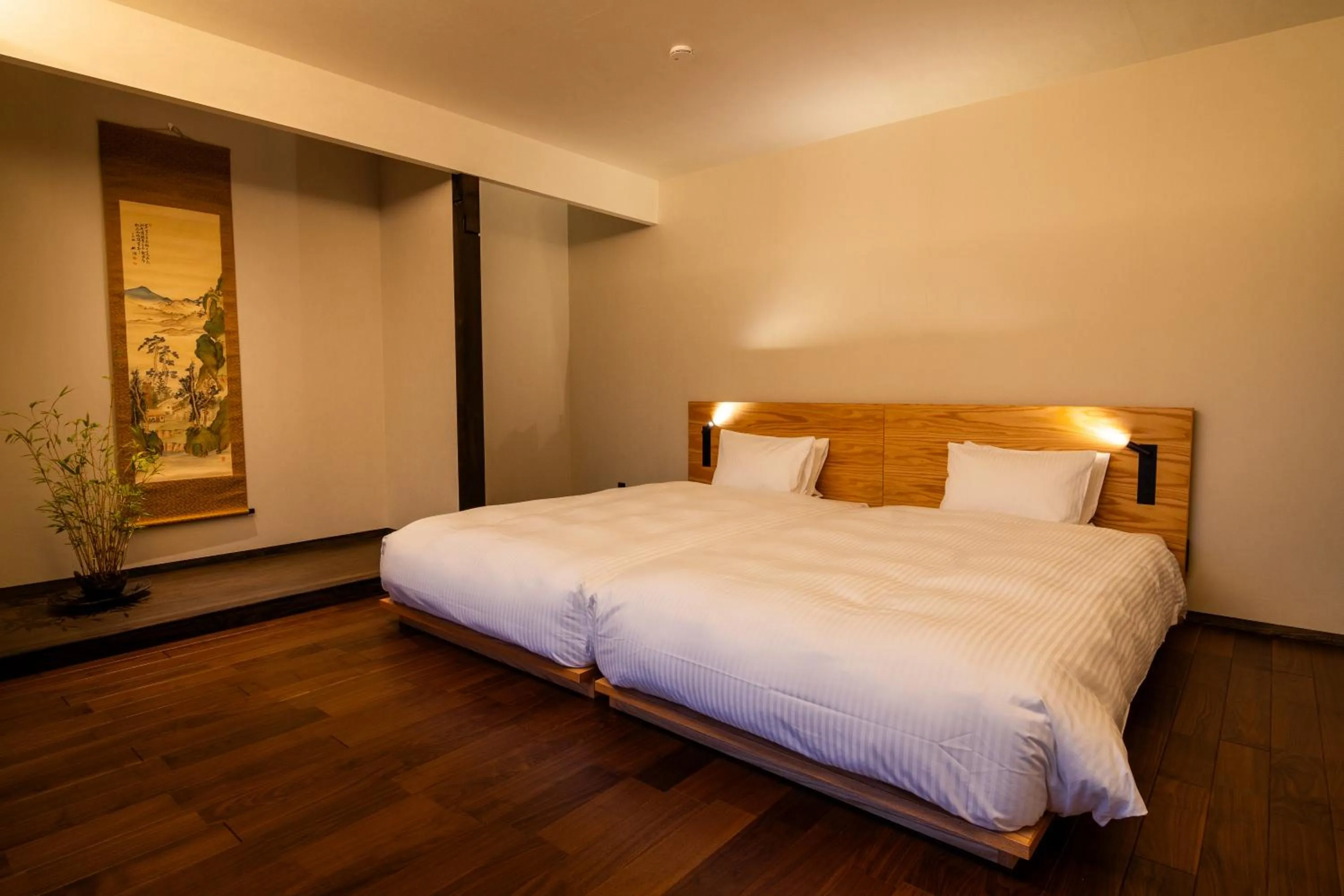 Bed in Auberge Homachi Mikuniminato