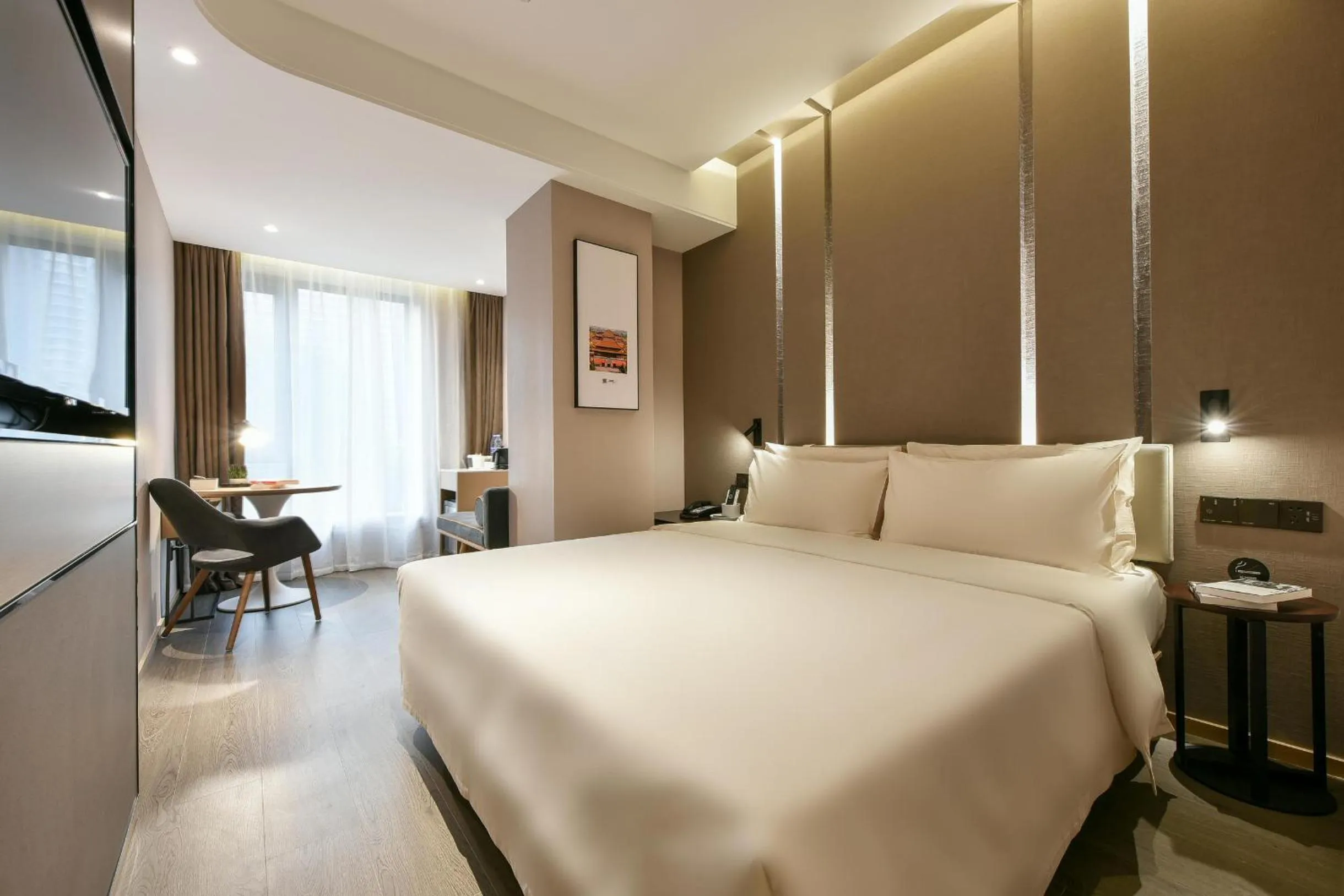Bedroom, Bed in Atour Hotel Beijing Wangjing Science and Technology Park