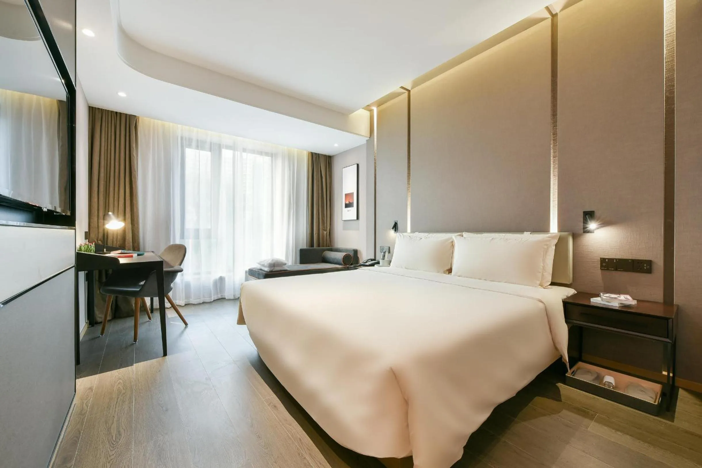 Bed in Atour Hotel Beijing Wangjing Science and Technology Park