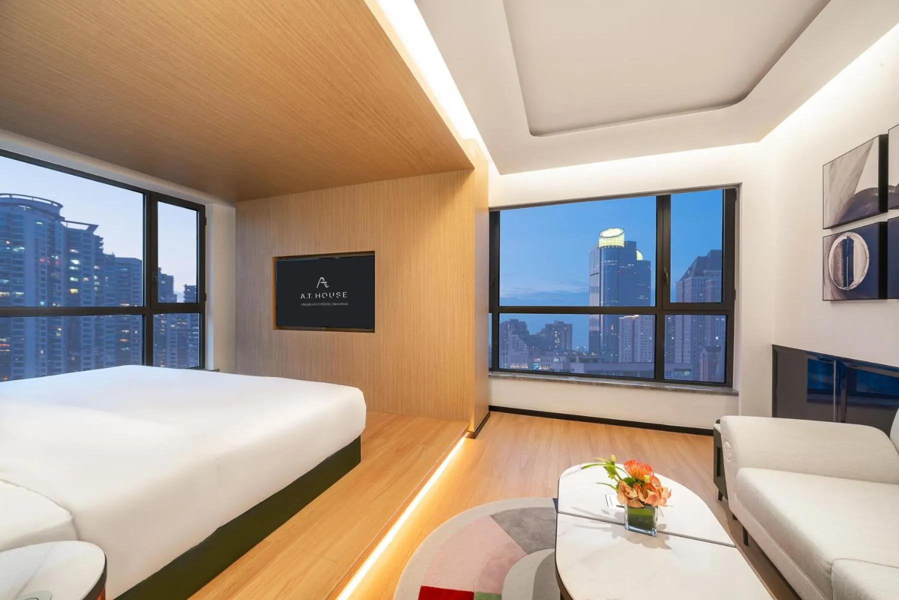 Bed in Atour Mansion Shanghai City Center-Free Laundry Service by butler-Free Night Snacks