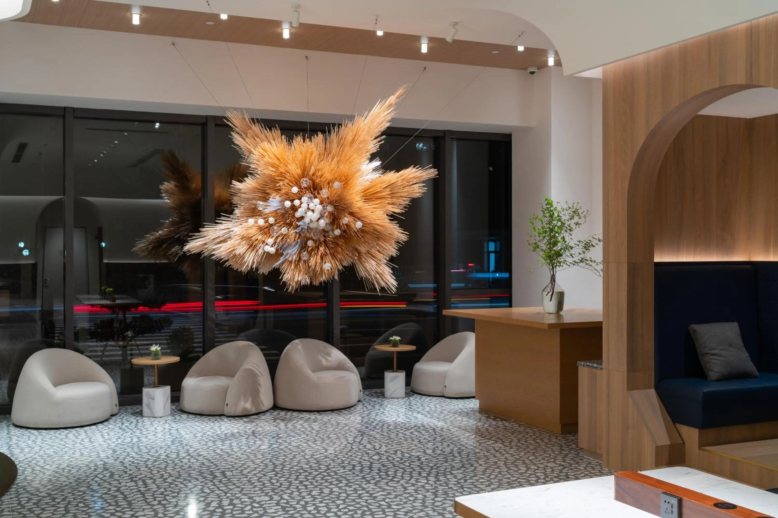 Communal lounge/ TV room in Atour Mansion Shanghai City Center-Free Laundry Service by butler-Free Night Snacks