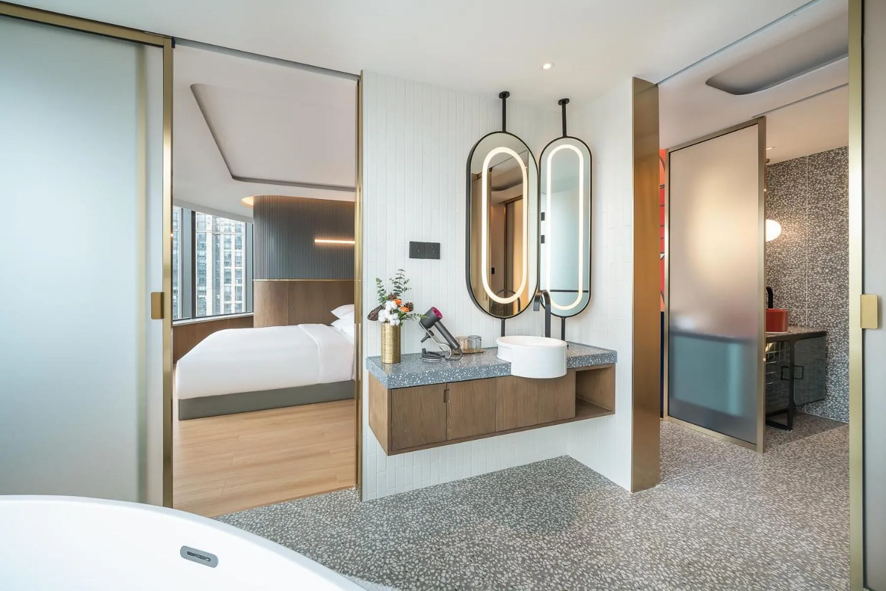 Bed in Atour Mansion Shanghai City Center-Free Laundry Service by butler-Free Night Snacks