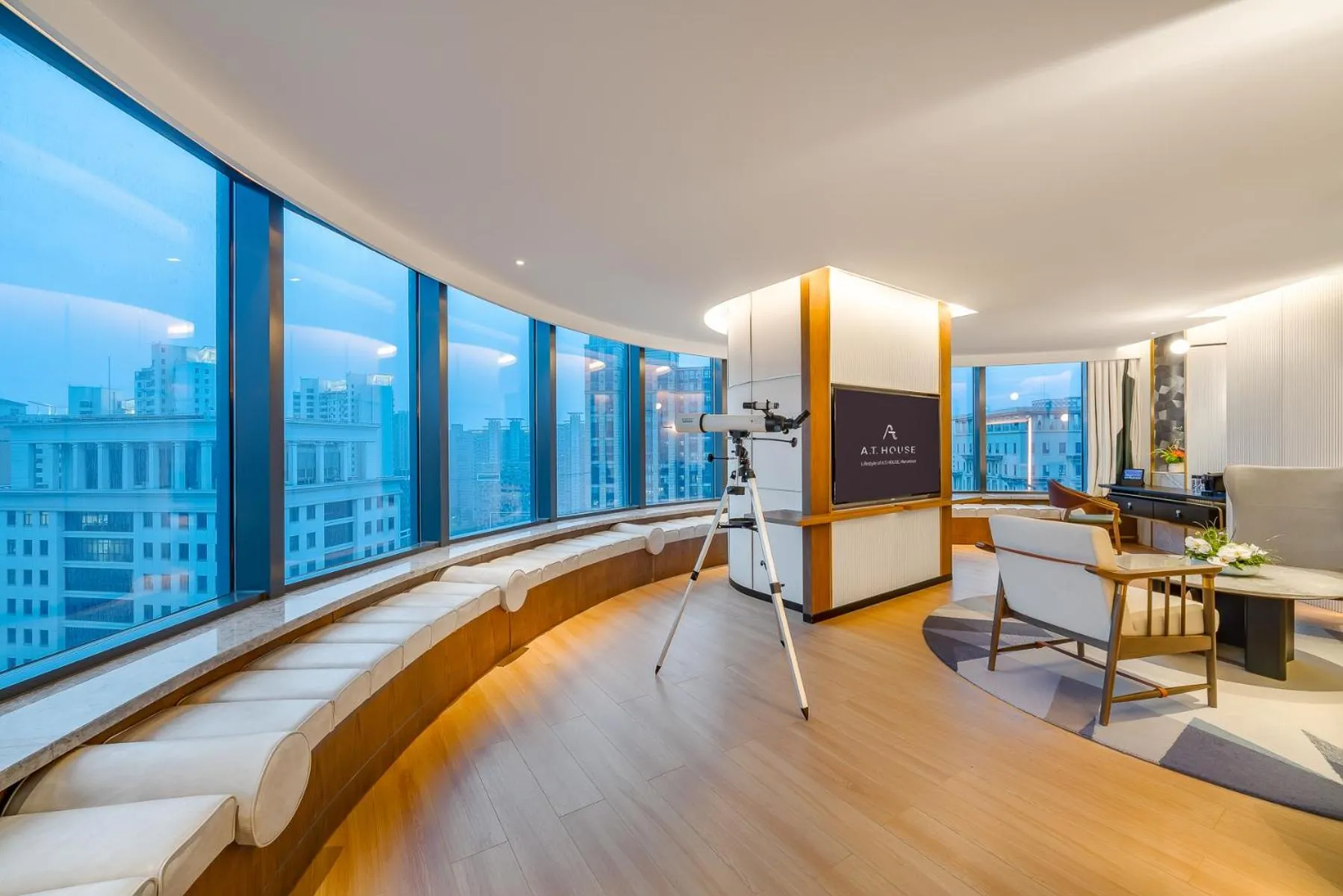 Living room in Atour Mansion Shanghai City Center-Free Laundry Service by butler-Free Night Snacks