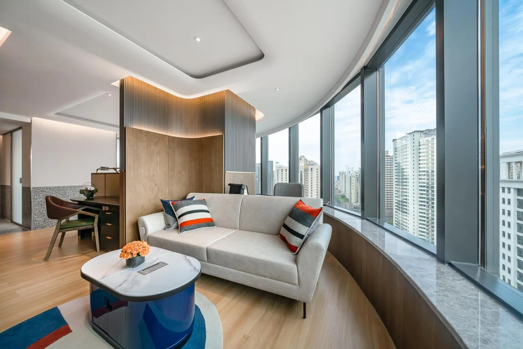 Seating area in Atour Mansion Shanghai City Center-Free Laundry Service by butler-Free Night Snacks