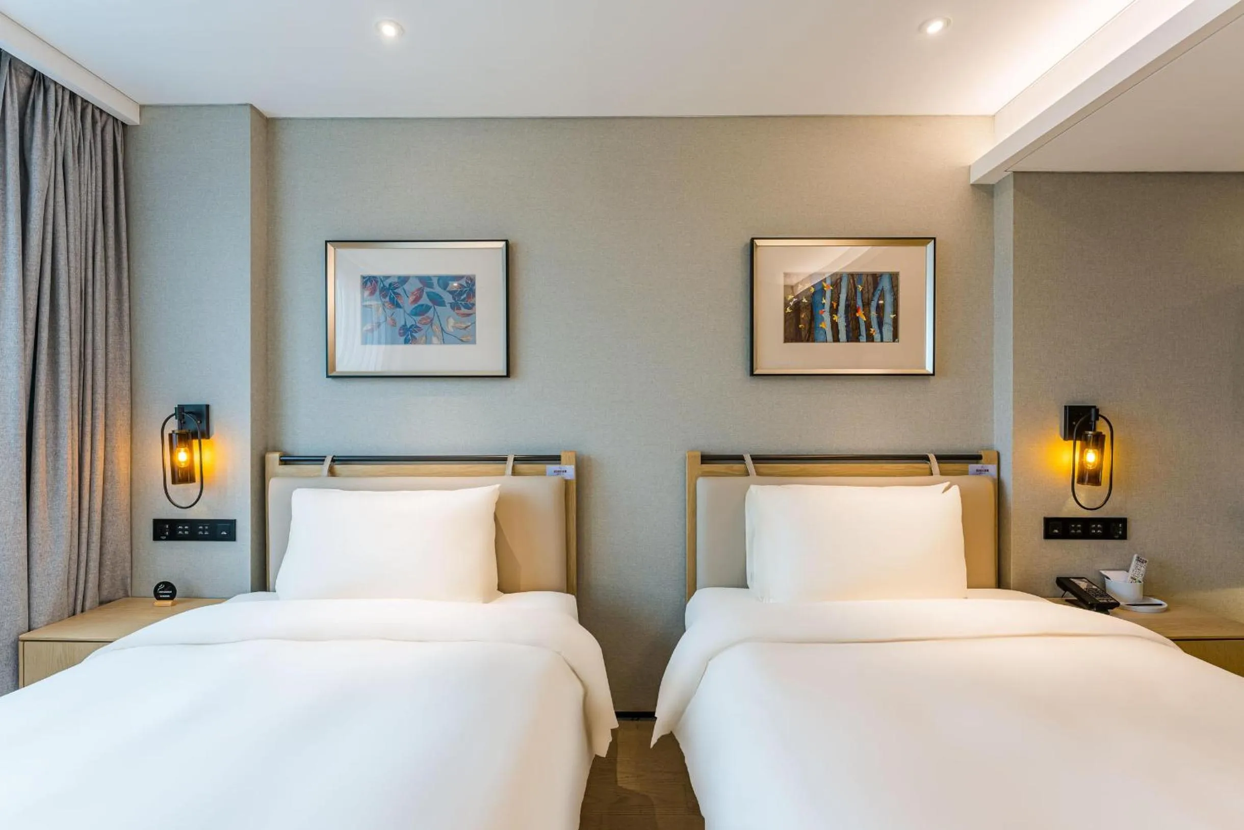 Bed in Atour X Hotel Shanghai Pudong Zhangjiang Park