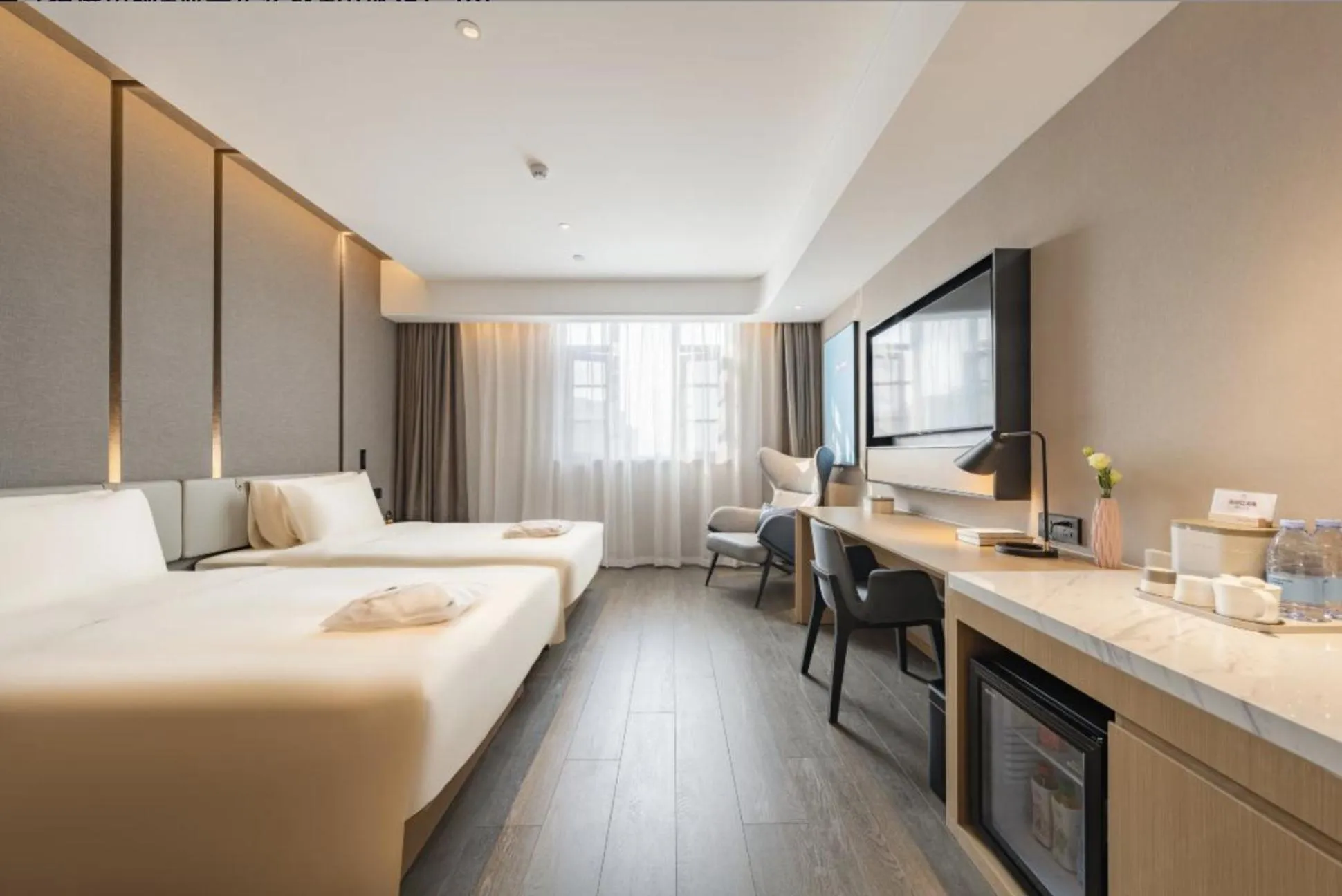 Bed in Atour Hotel Shanghai Pudong Airport Chuansha Station