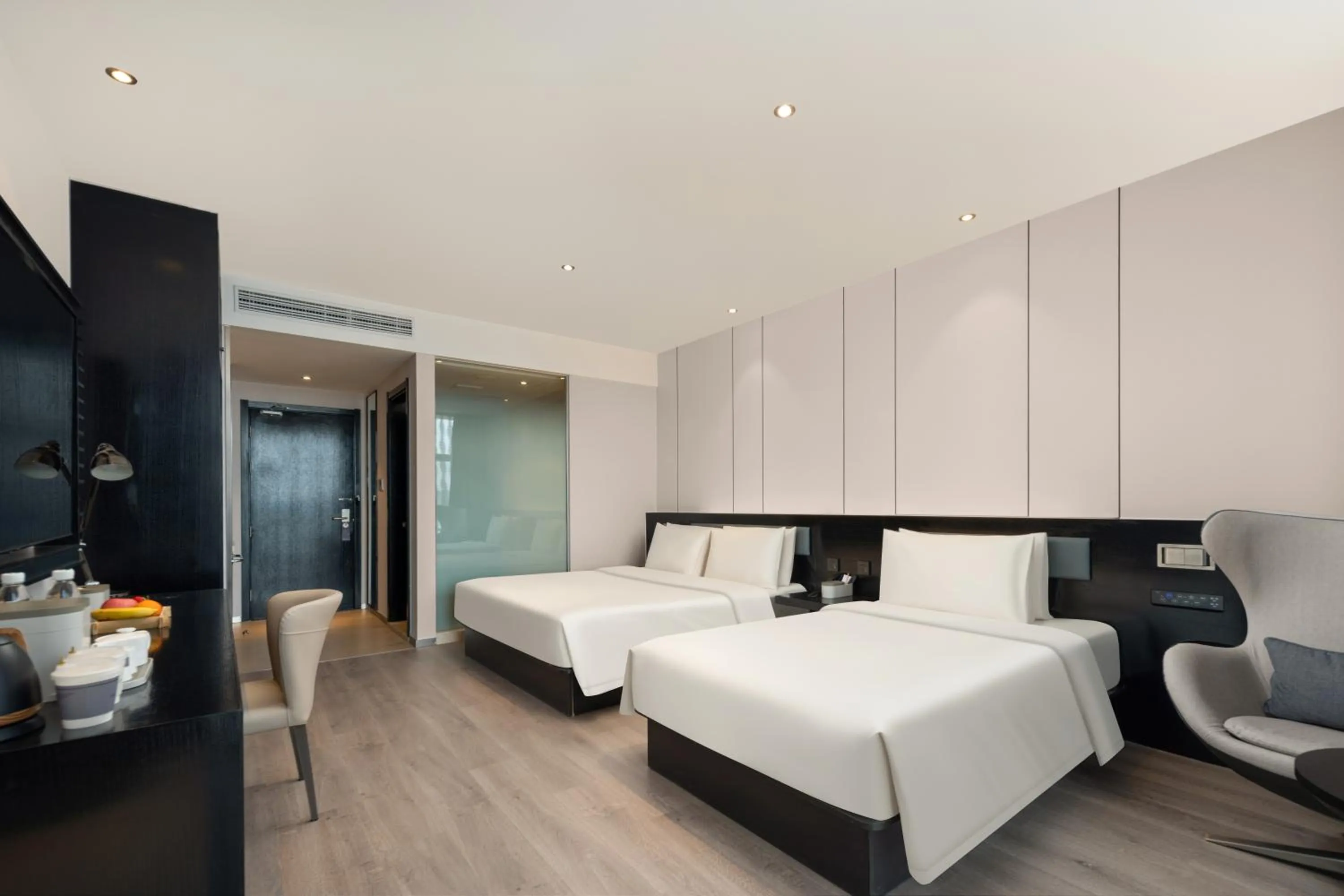 Bed in Atour X Hotel Shanghai International Tourism and Resort Safari Park