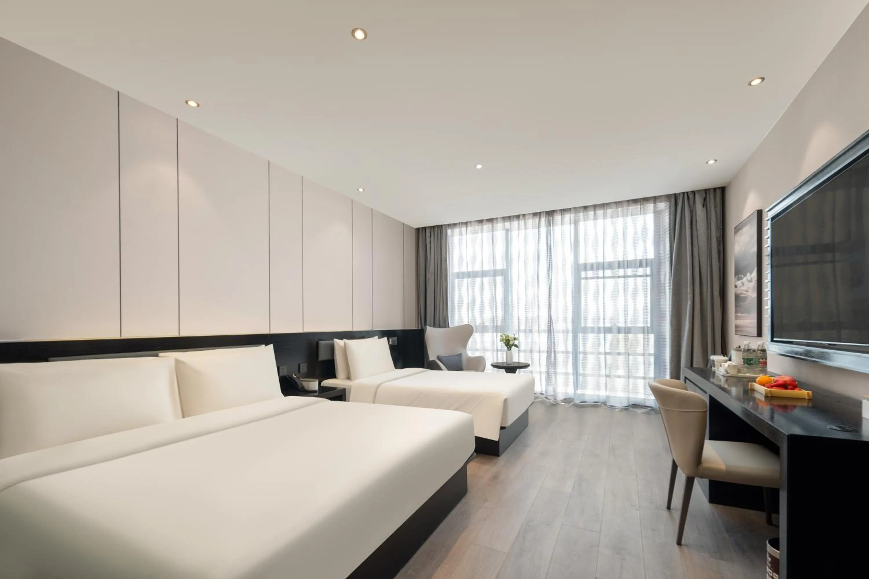 TV and multimedia, Bed in Atour X Hotel Shanghai International Tourism and Resort Safari Park