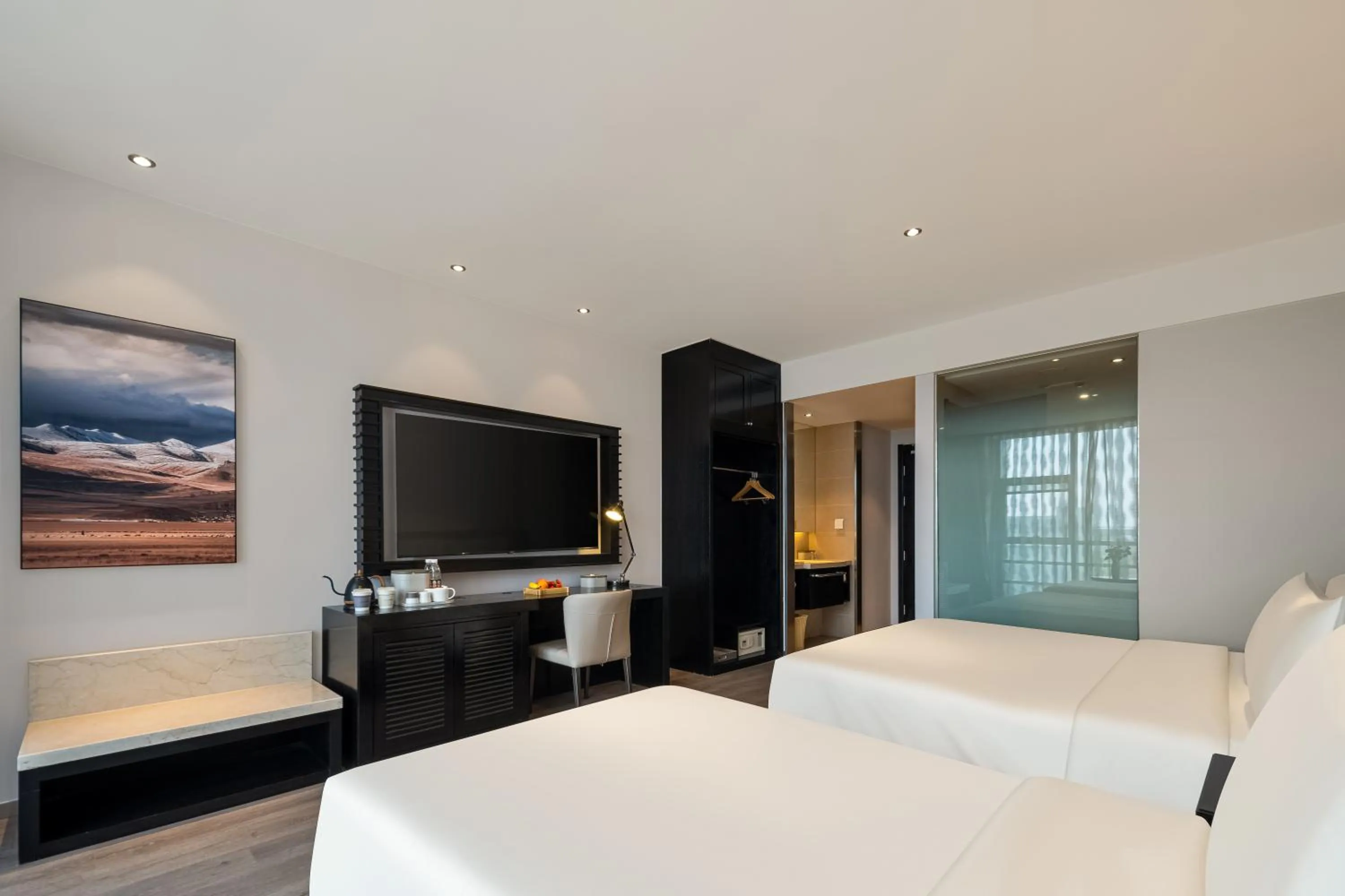 Bed in Atour X Hotel Shanghai International Tourism and Resort Safari Park