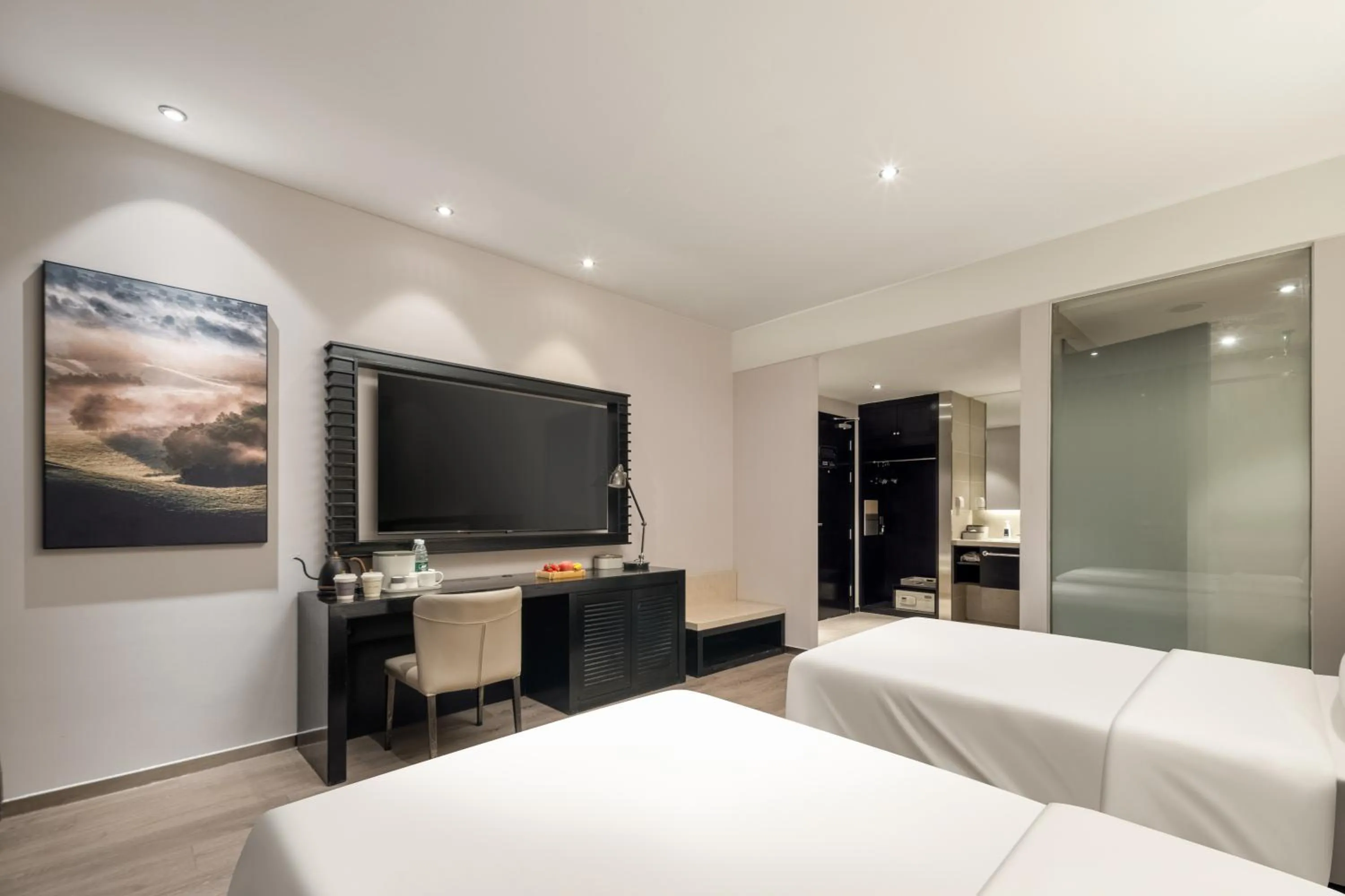 Bed in Atour X Hotel Shanghai International Tourism and Resort Safari Park