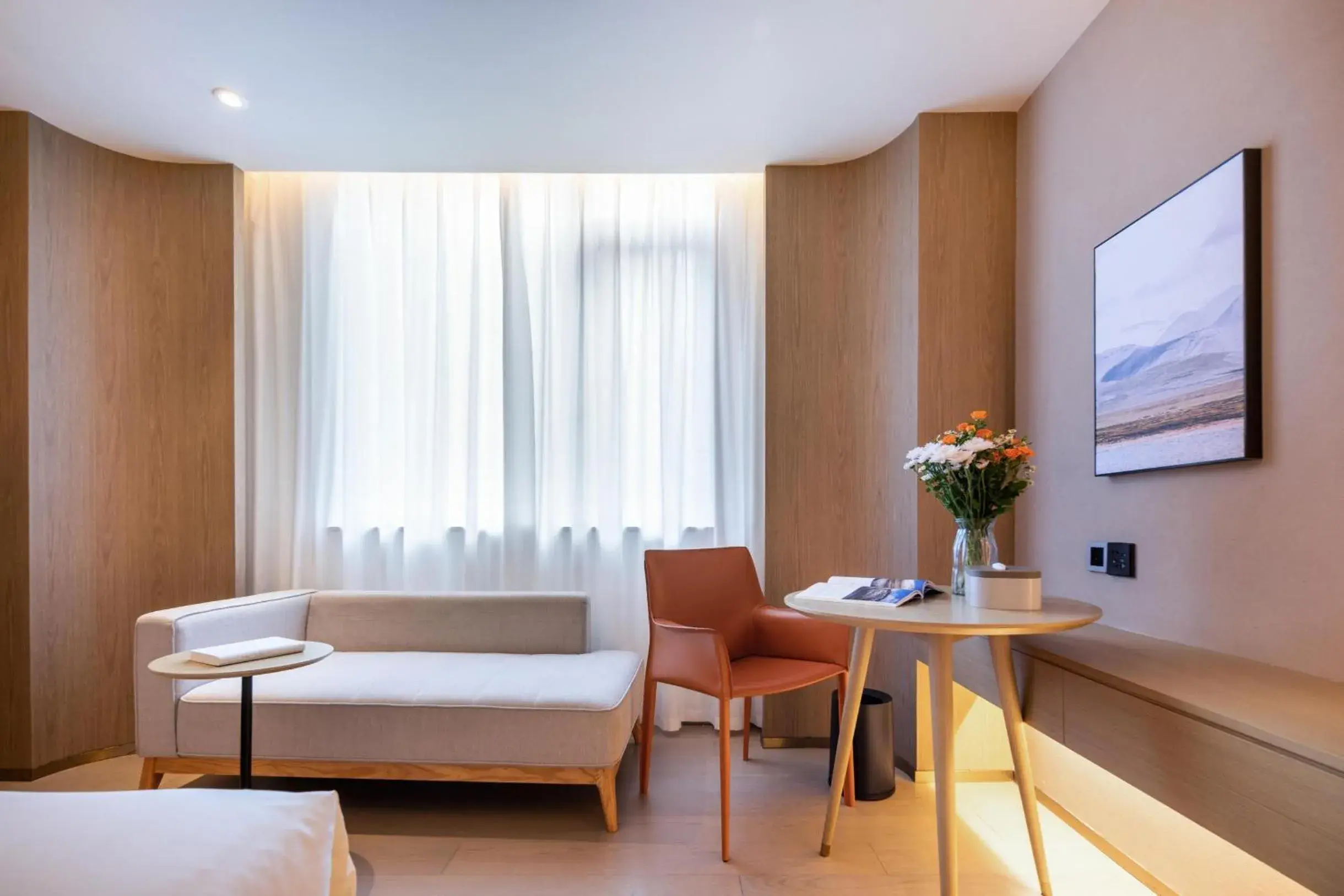 Bed in Atour X Hotel Shanghai Jinshan Wanda Plaza City Beach Bed in Atour X Hotel Shanghai Jinshan Wanda Plaza City Beach