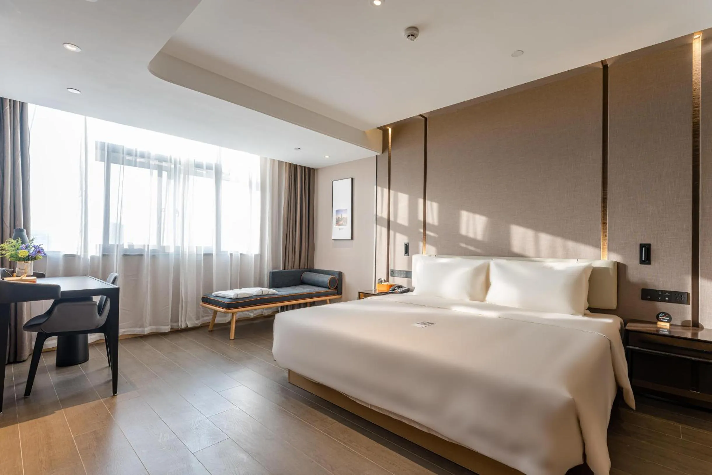 Bed in Atour Hotel Changzhou Wujin Science and Education City