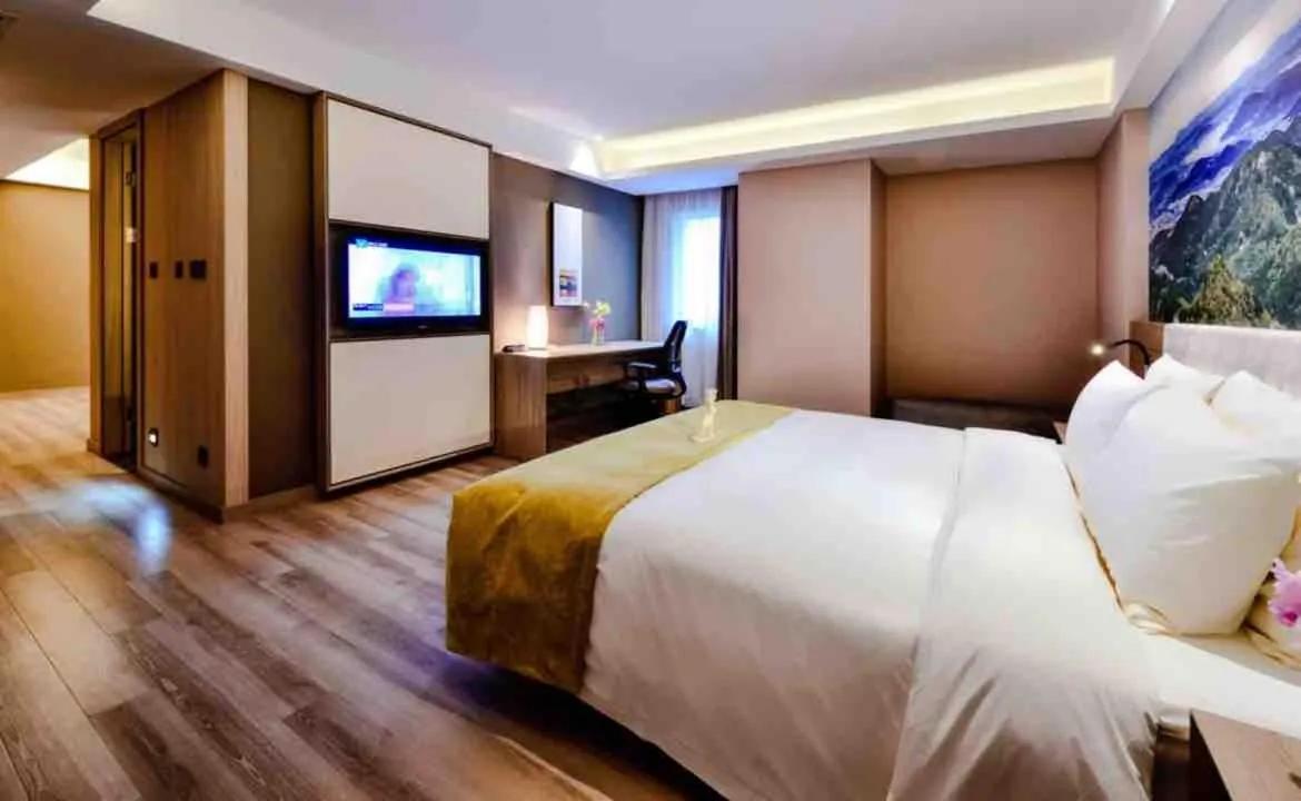 Bed in Atour Hotel Dalian Zhongshan Square