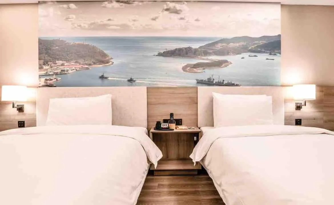 Bed in Atour Hotel Dalian Zhongshan Square