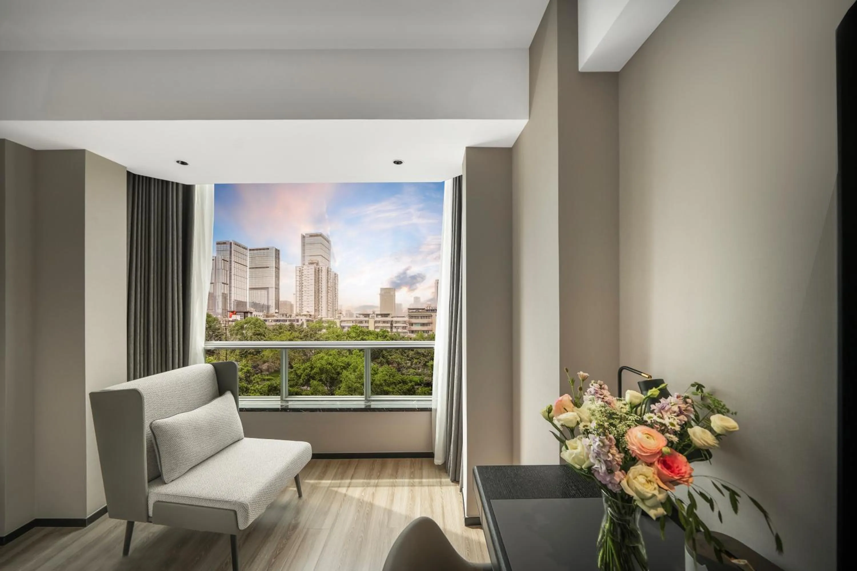 Living room in Atour Hotel Chengdu Taikoo Li Riverside