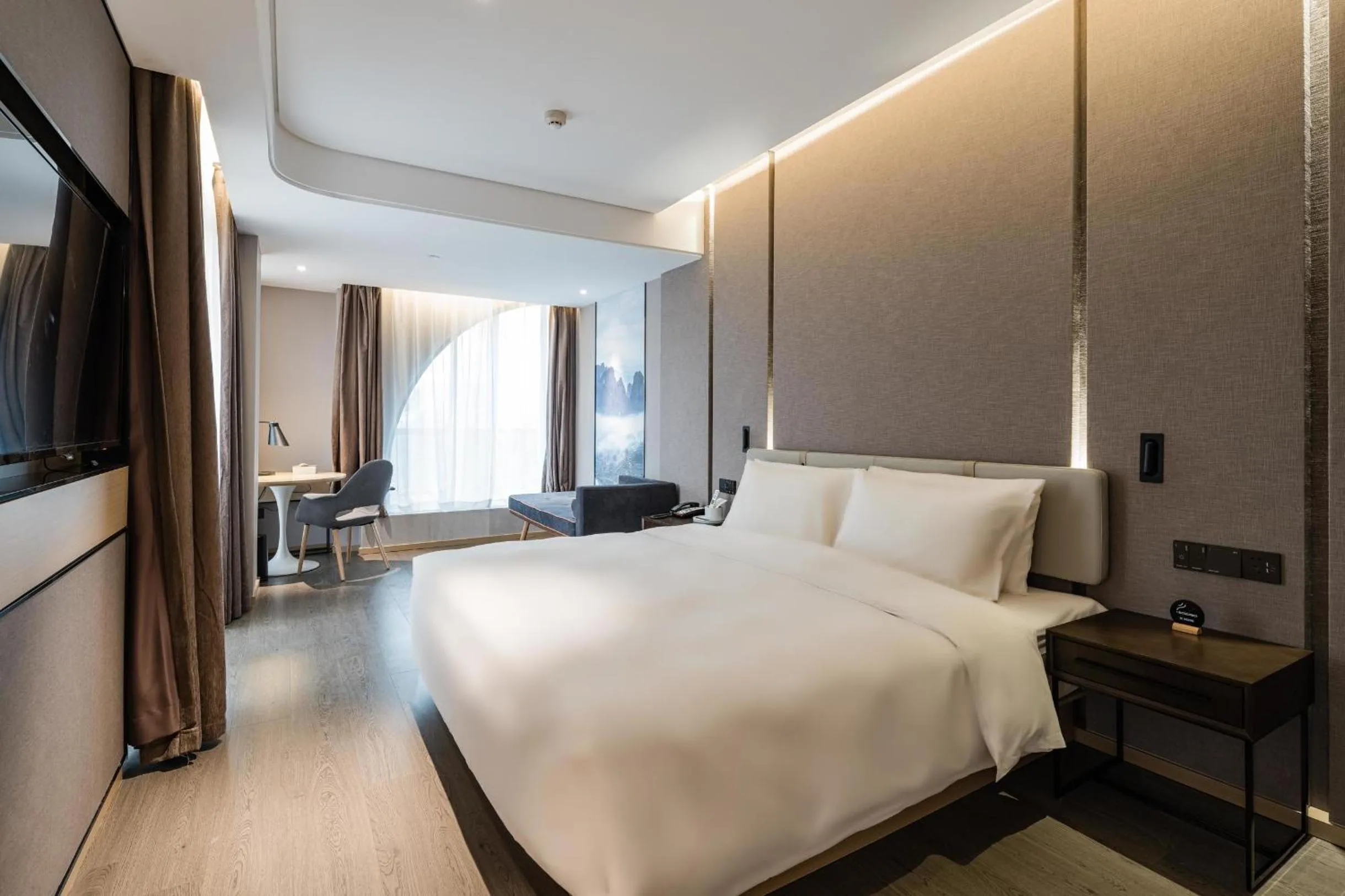 Bed in Atour Hotel Fuzhou Wusi Road Hot Spring Park