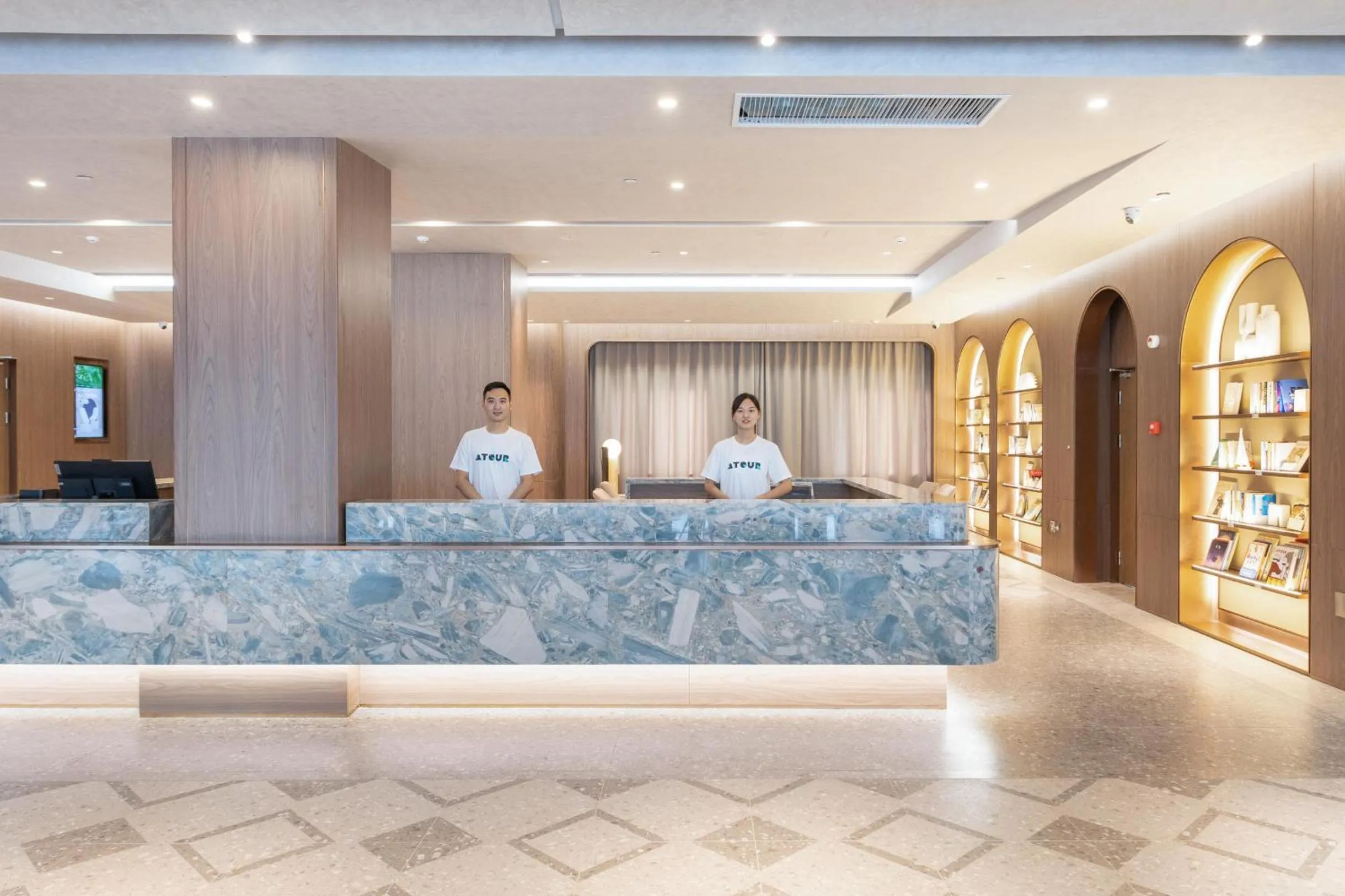 Lobby or reception in Atour Hotel Qingdao Laoshan Shilaoren Beach