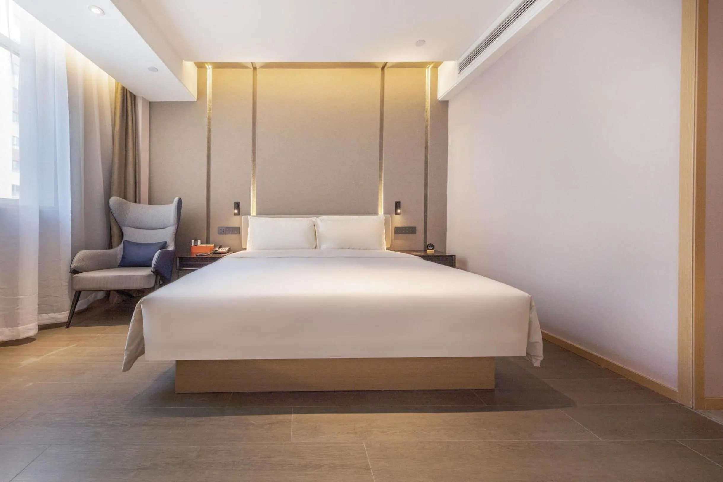 Bed in Atour Hotel Taian Taishan Internation Convention and Exhibition Center