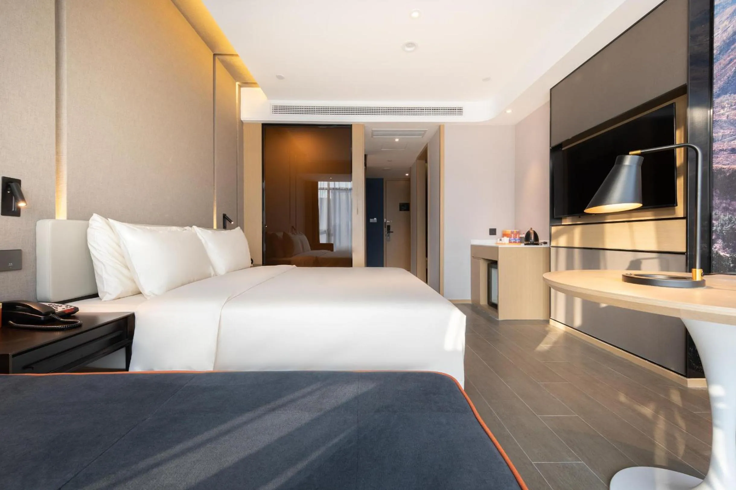 Bed in Atour Hotel Taian Taishan Internation Convention and Exhibition Center
