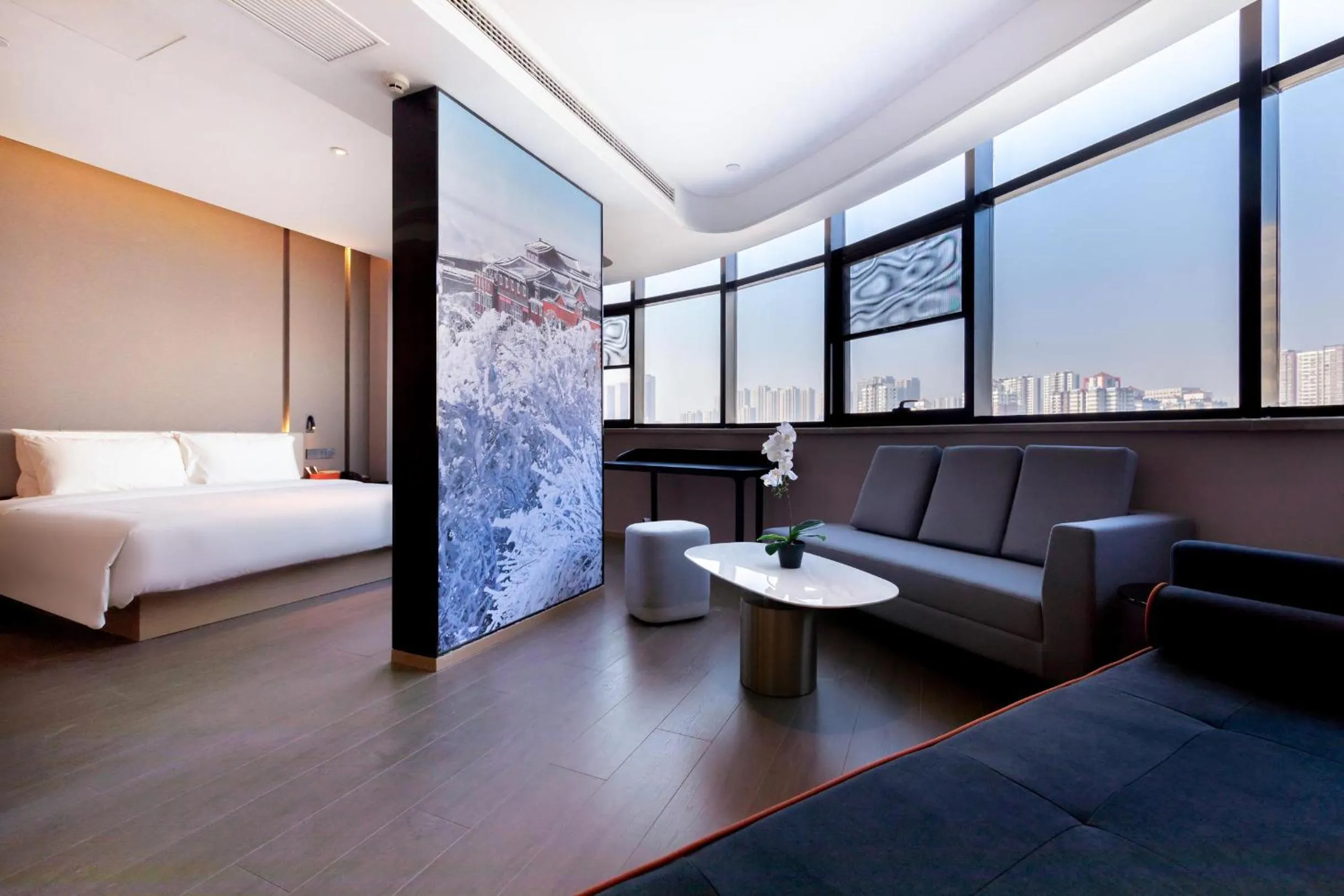 Bed in Atour Hotel Taian Taishan Internation Convention and Exhibition Center