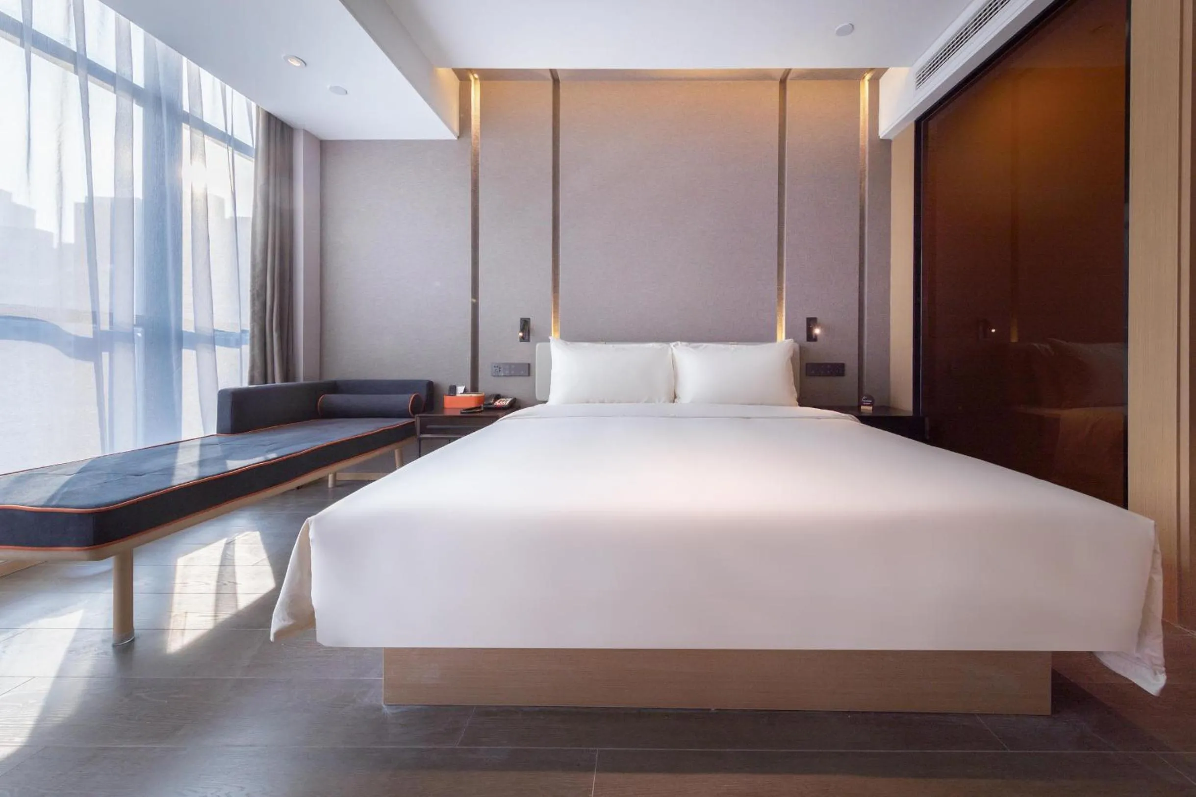 Bed in Atour Hotel Taian Taishan Internation Convention and Exhibition Center