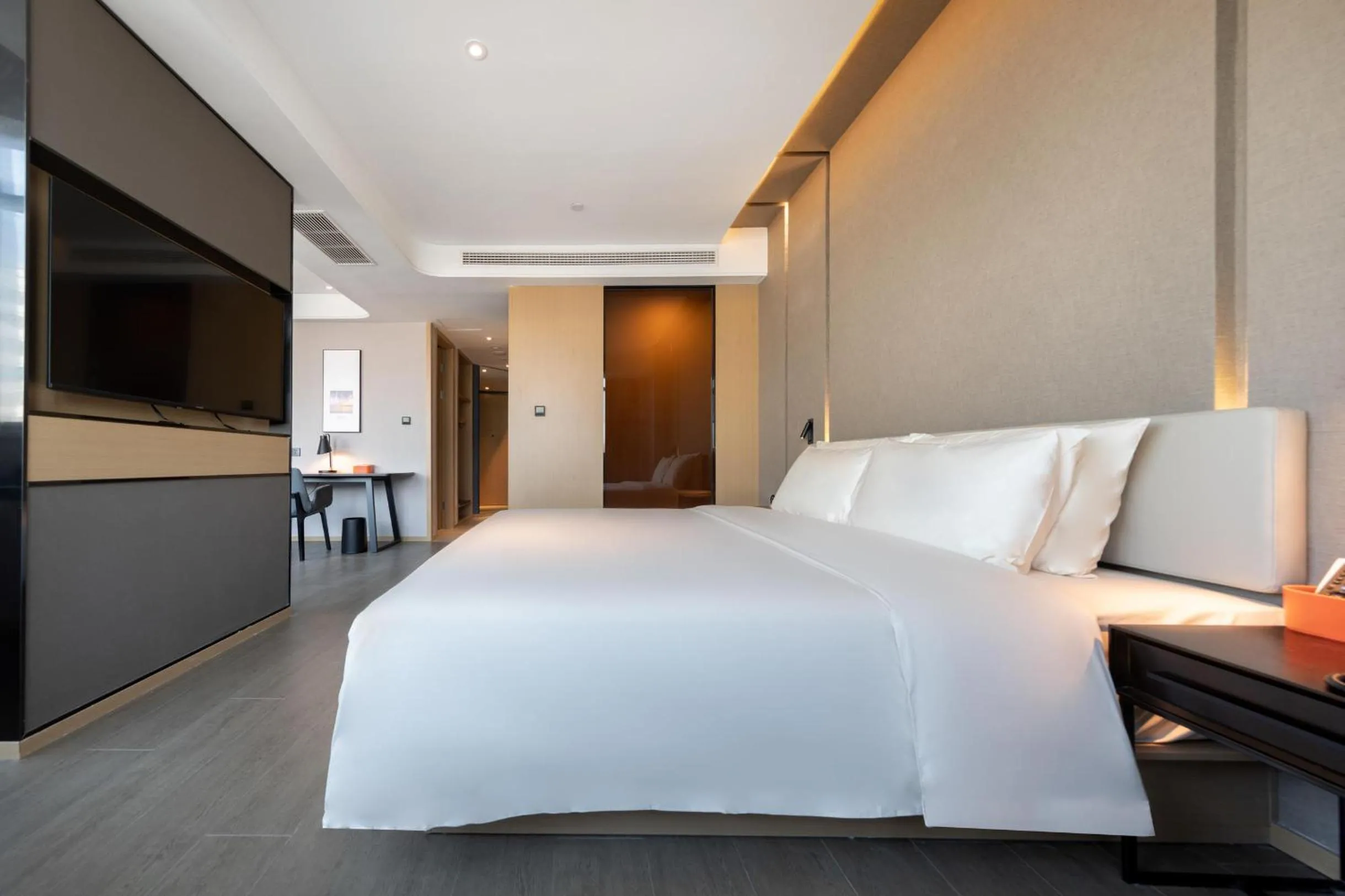 Bed in Atour Hotel Taian Taishan Internation Convention and Exhibition Center