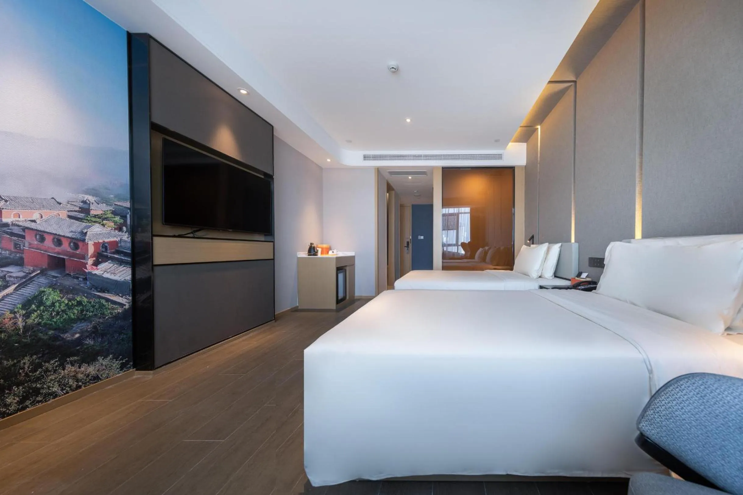 Bed in Atour Hotel Taian Taishan Internation Convention and Exhibition Center
