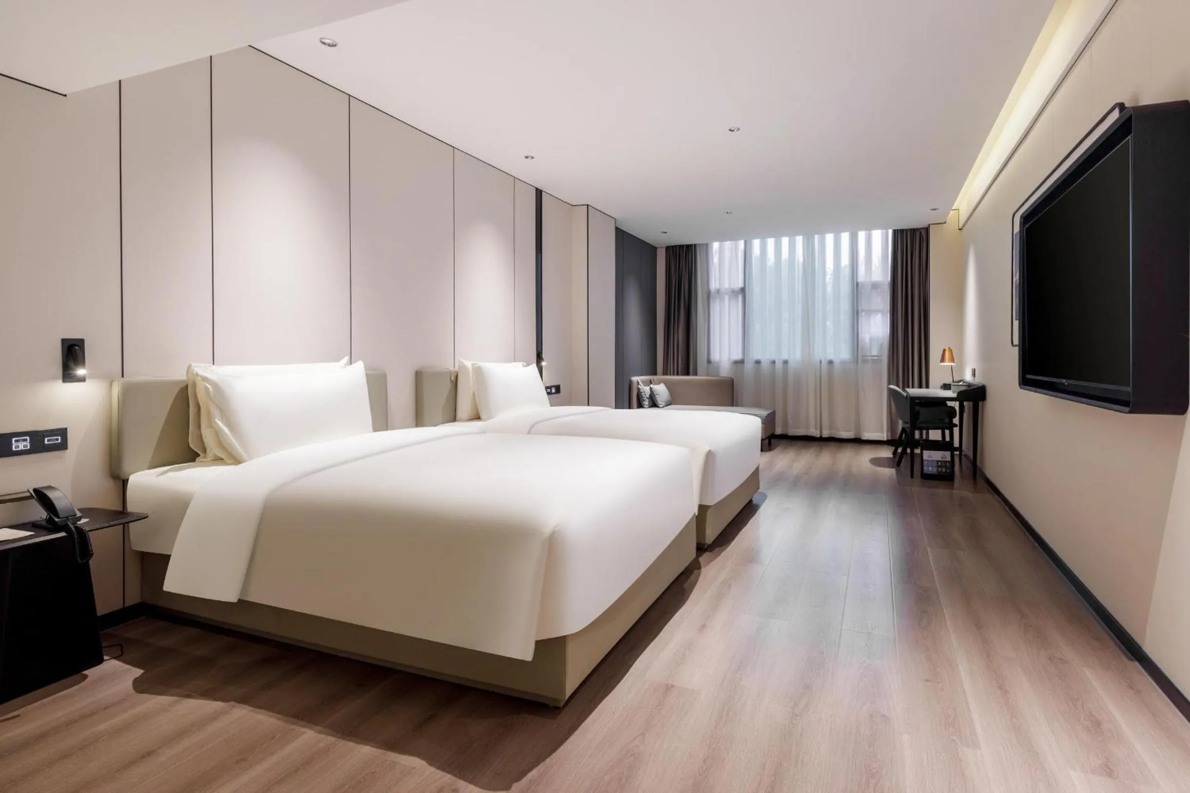 Bedroom, Bed in Atour X Hotel Guangzhou Baiyun International Airport Renhe Station